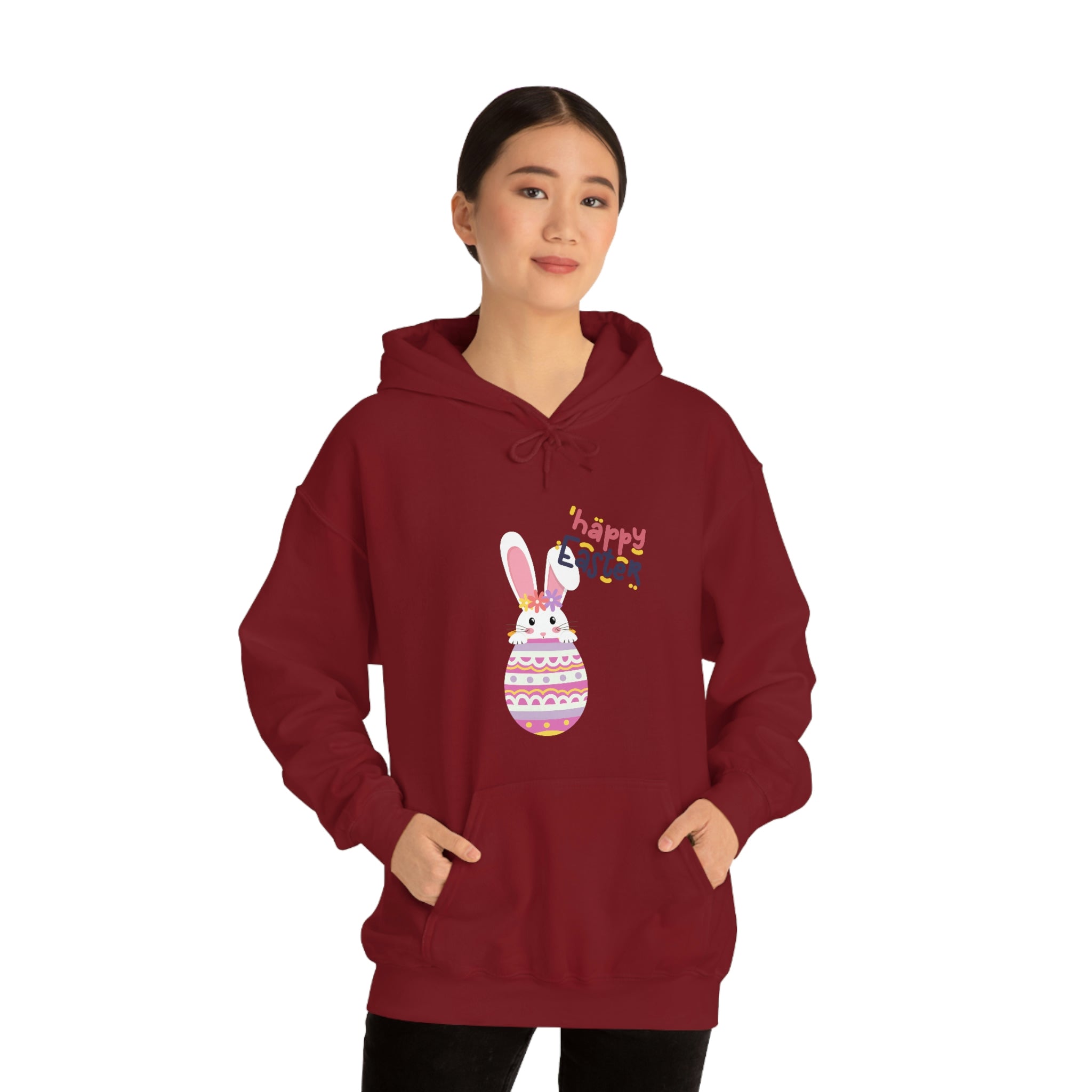 Happy Easter Day Bunny Unisex Heavy Blend™ Hooded Sweatshirt