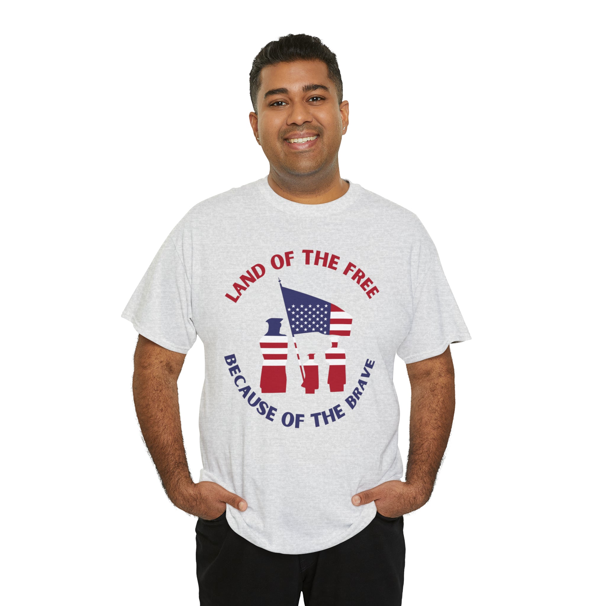 Memorial Day Land of The Free Unisex Heavy Cotton Tee