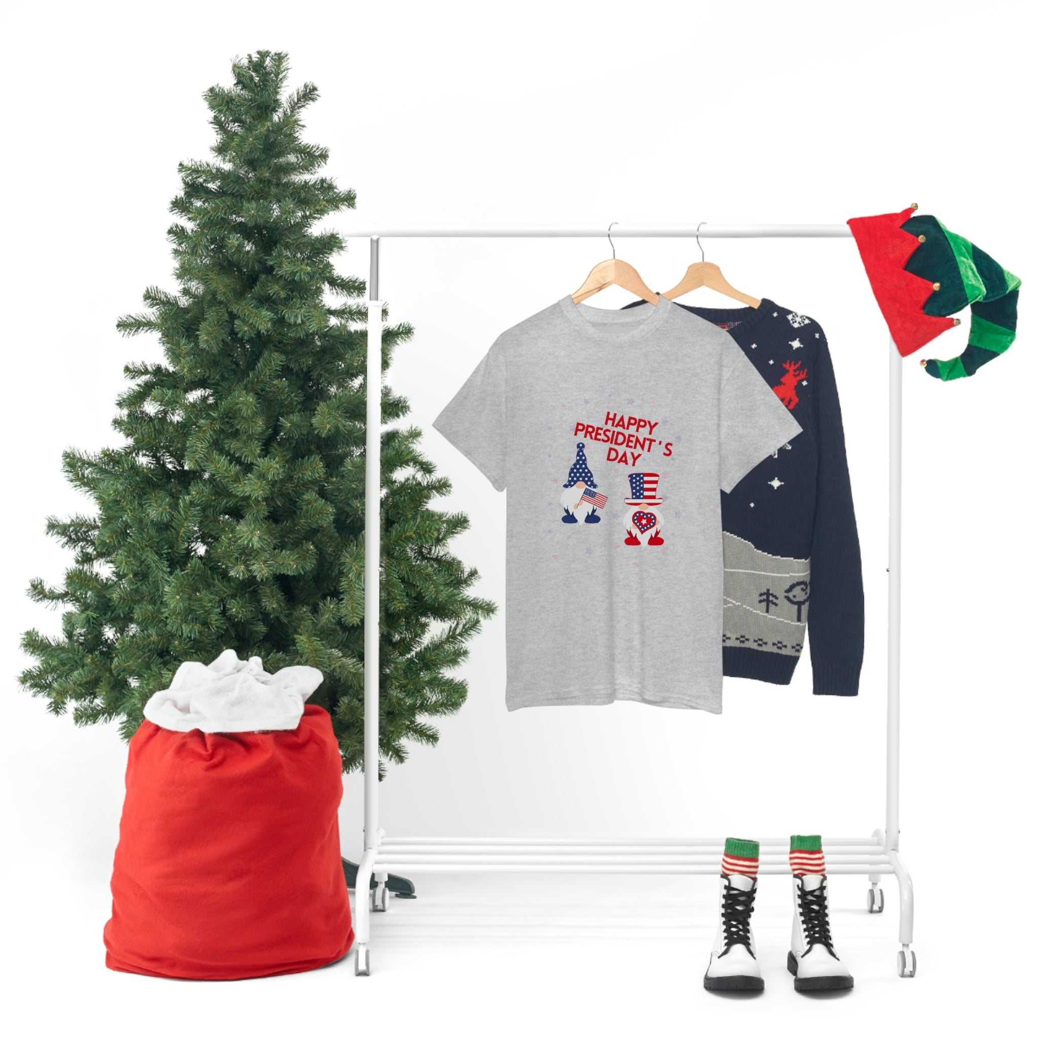 Happy President's Day Gnome Unisex Heavy Cotton Tee