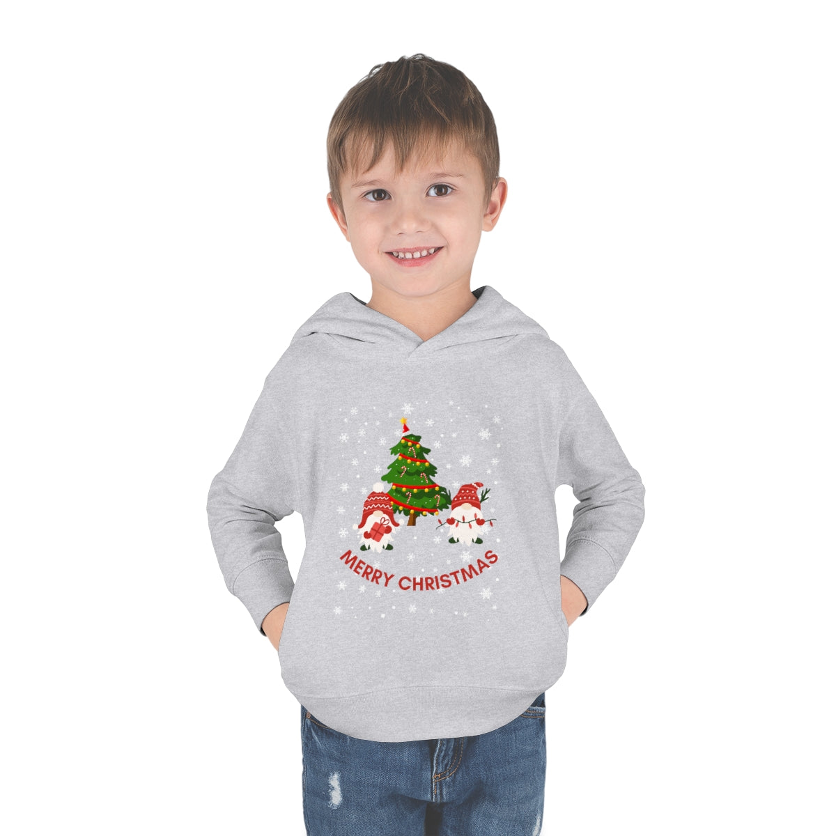 Merry & Bright Holidays ChristmasToddler Pullover Fleece Hoodie