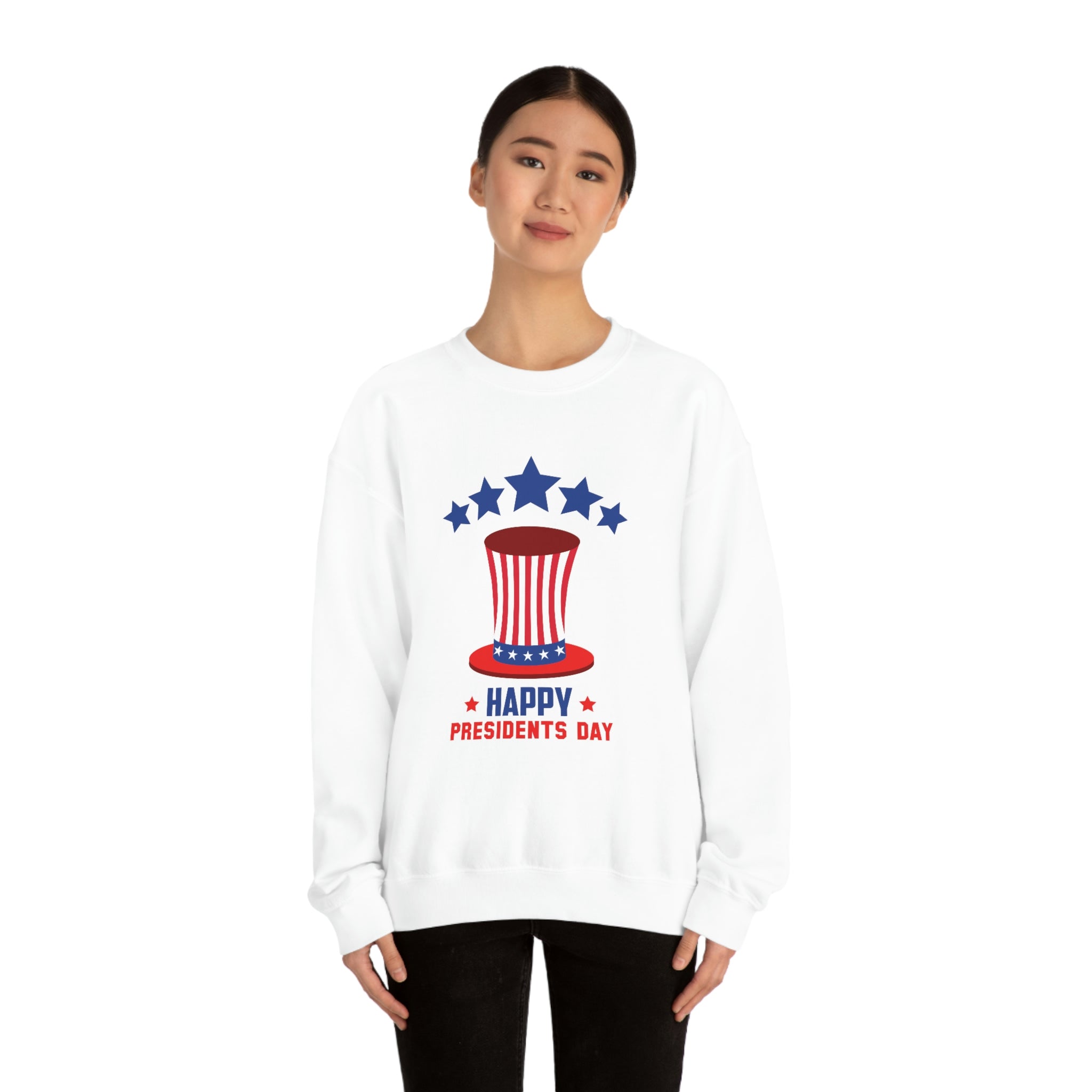 Happy President's Day Hat Unisex Heavy Blend™ Crewneck Sweatshirt