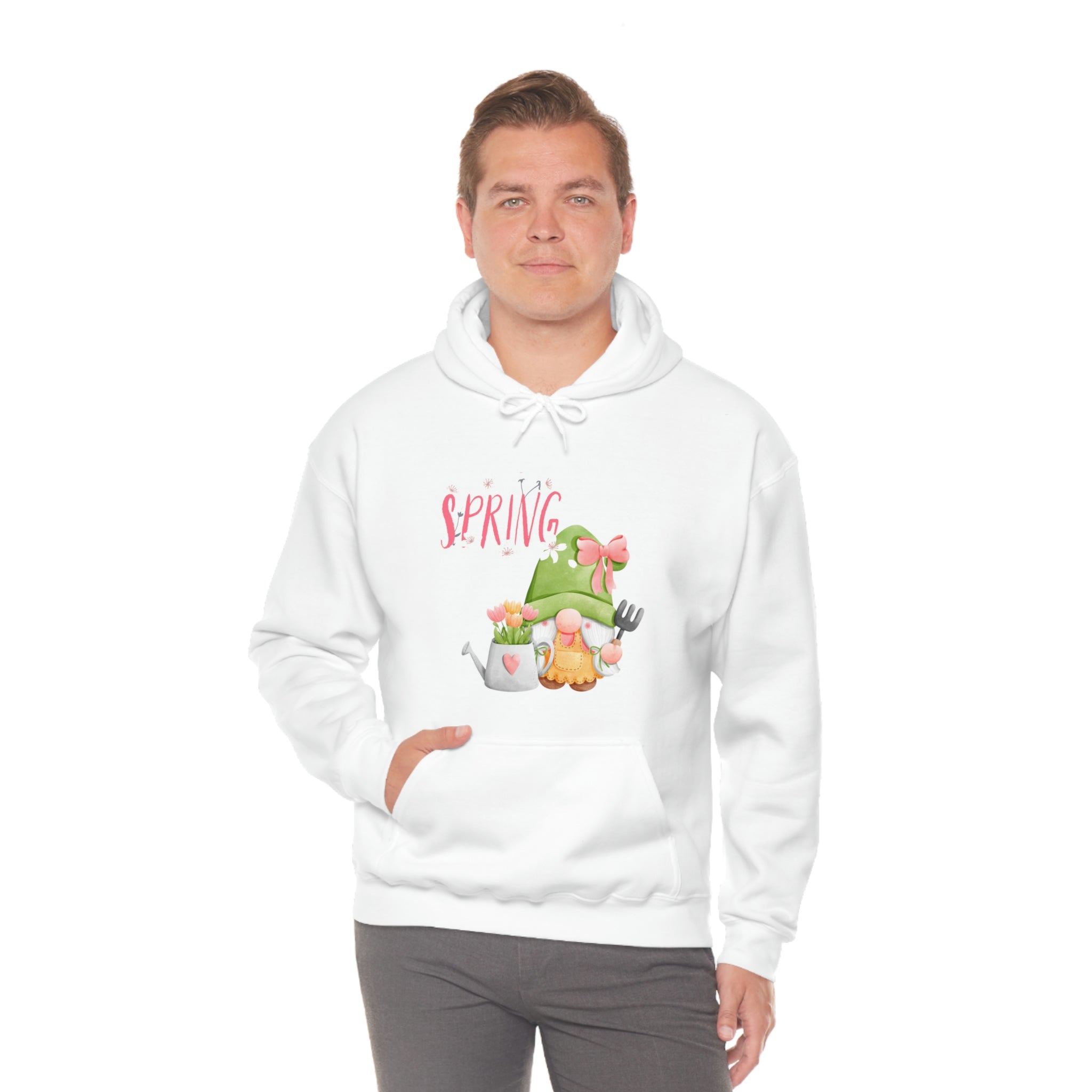 Gnome Happy Spring Unisex Heavy Blend™ Hooded Sweatshirt