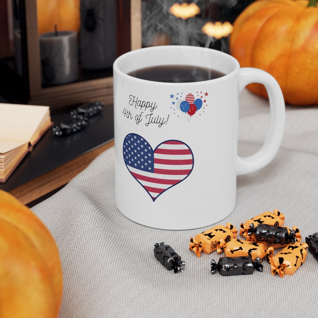 Happy 4th of July Ceramic Mug 11oz