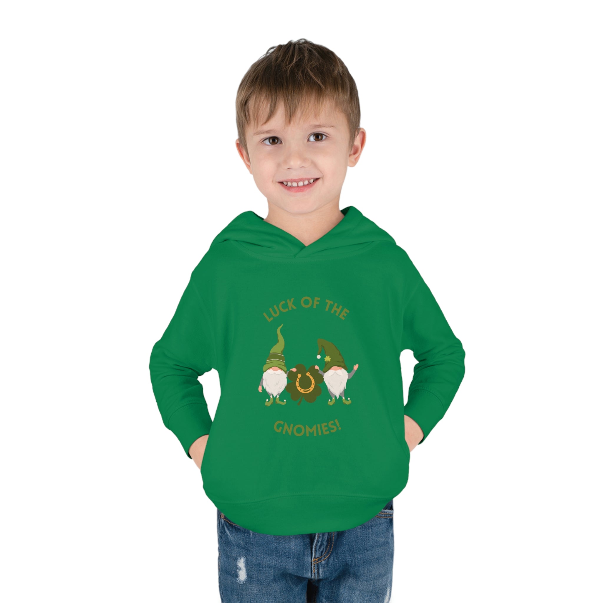 The Luck Of The Gnomies! Toddler Pullover Fleece Hoodie