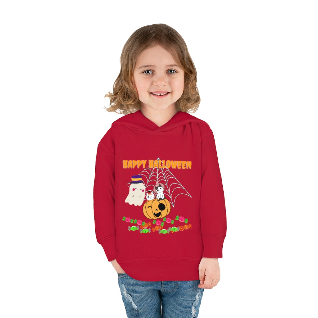 Happy Halloween Little Cats Toddler Pullover Fleece Hoodie