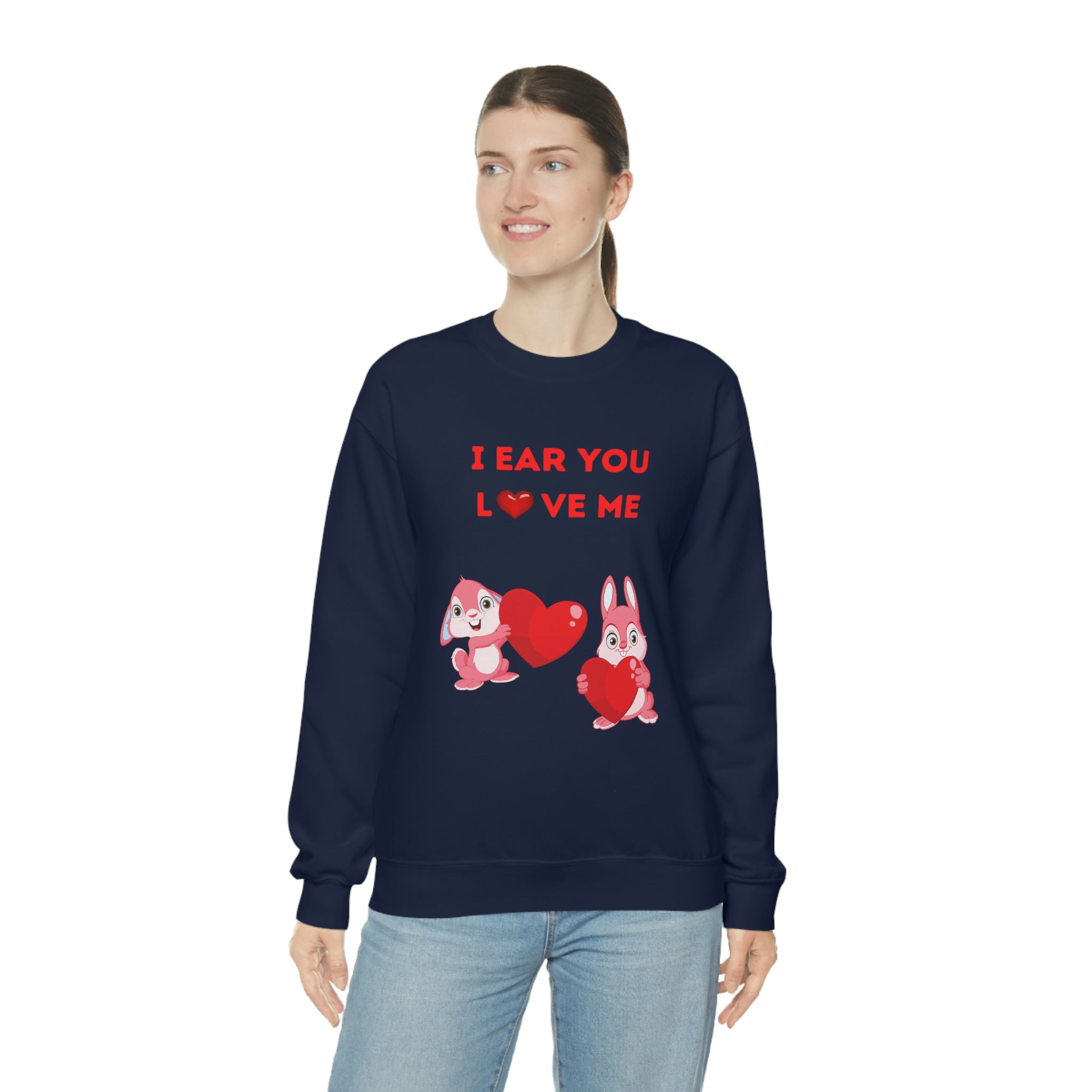 I Ear You Love Me Unisex Heavy Blend™ Crewneck Sweatshirt