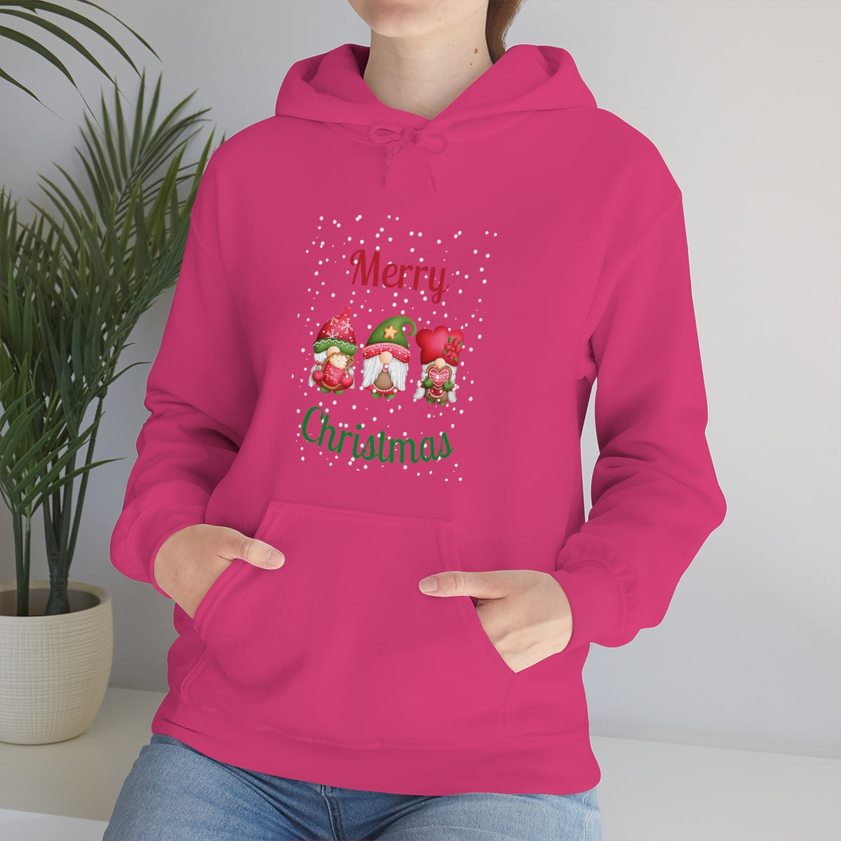 Three Gnomes Merry Christmas Unisex Heavy Blend™ Hooded Sweatshirt