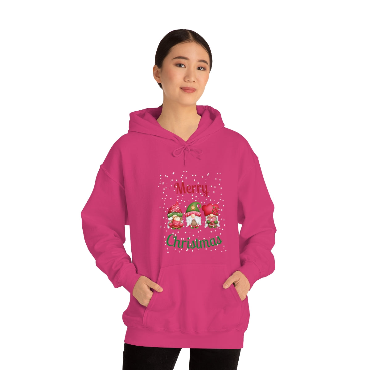 Three Gnomes Merry Christmas Unisex Heavy Blend™ Hooded Sweatshirt