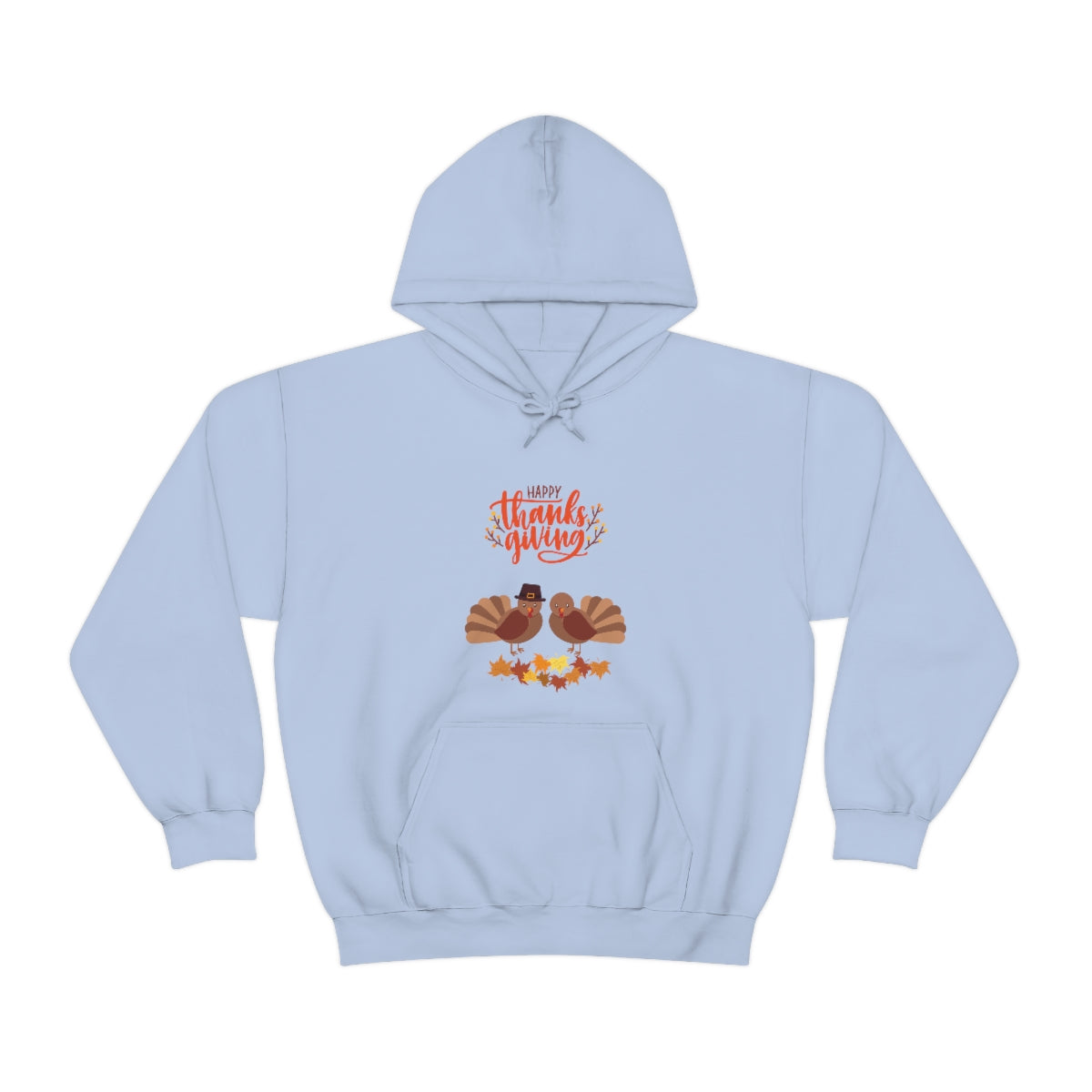 Cute Thanksgiving Turkey Pilgrims Unisex Heavy Blend™ Hooded Sweatshirt