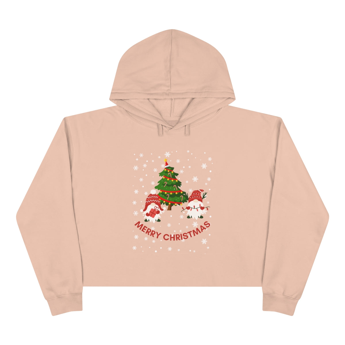 Merry & Bright Holidays Christmas Crop Hoodie