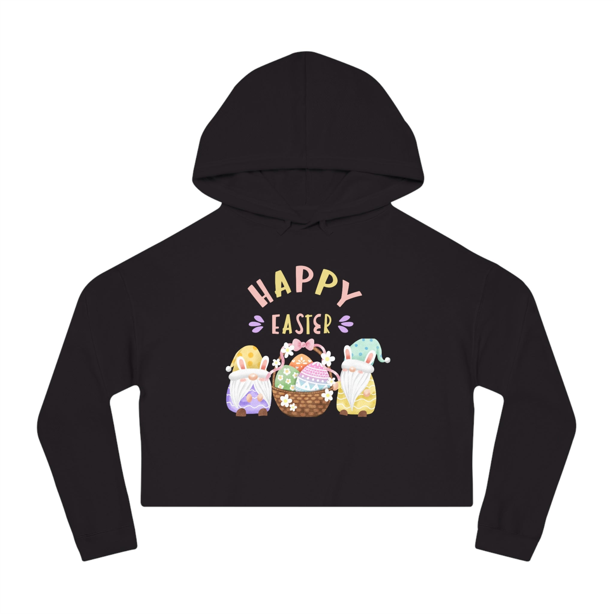 Happy Easter Women’s Cropped Hooded Sweatshirt