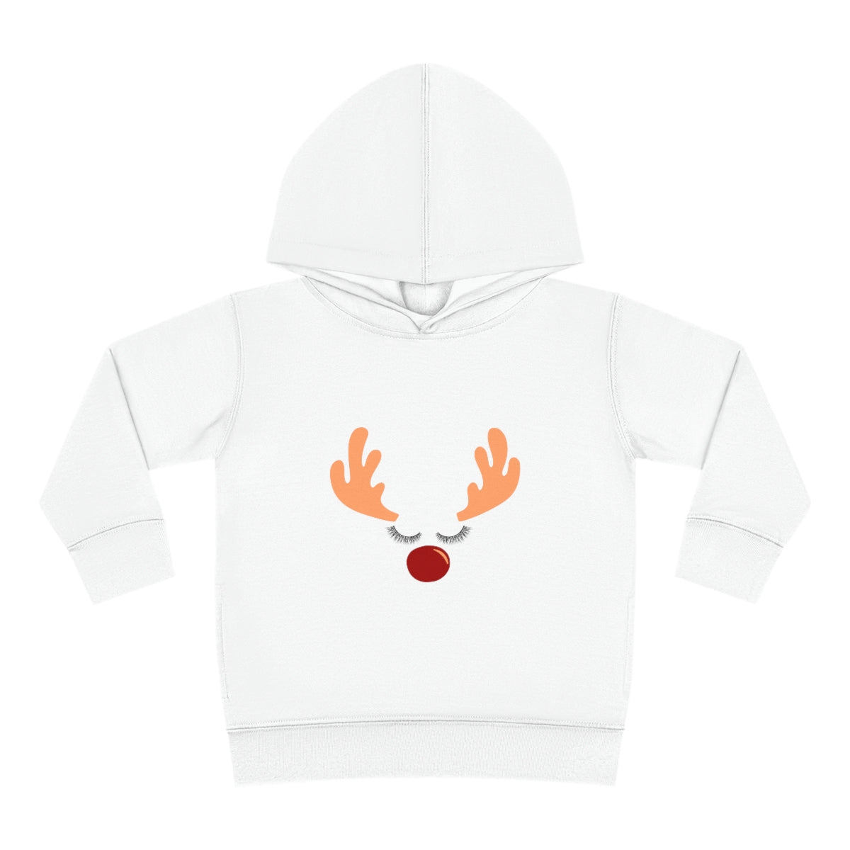 Reindeer ChrstmasToddler Pullover Fleece Hoodie