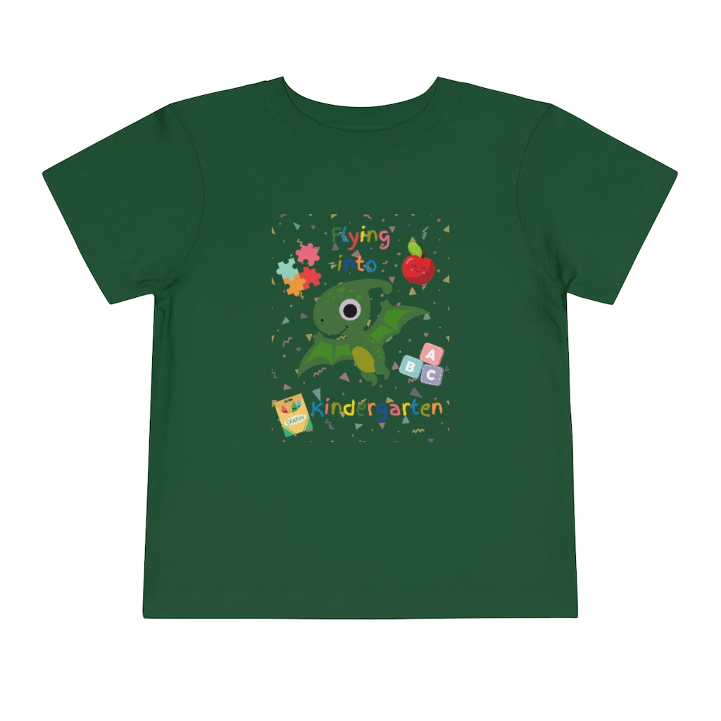 Flying Into Kindergarten Toddler Short Sleeve Tee