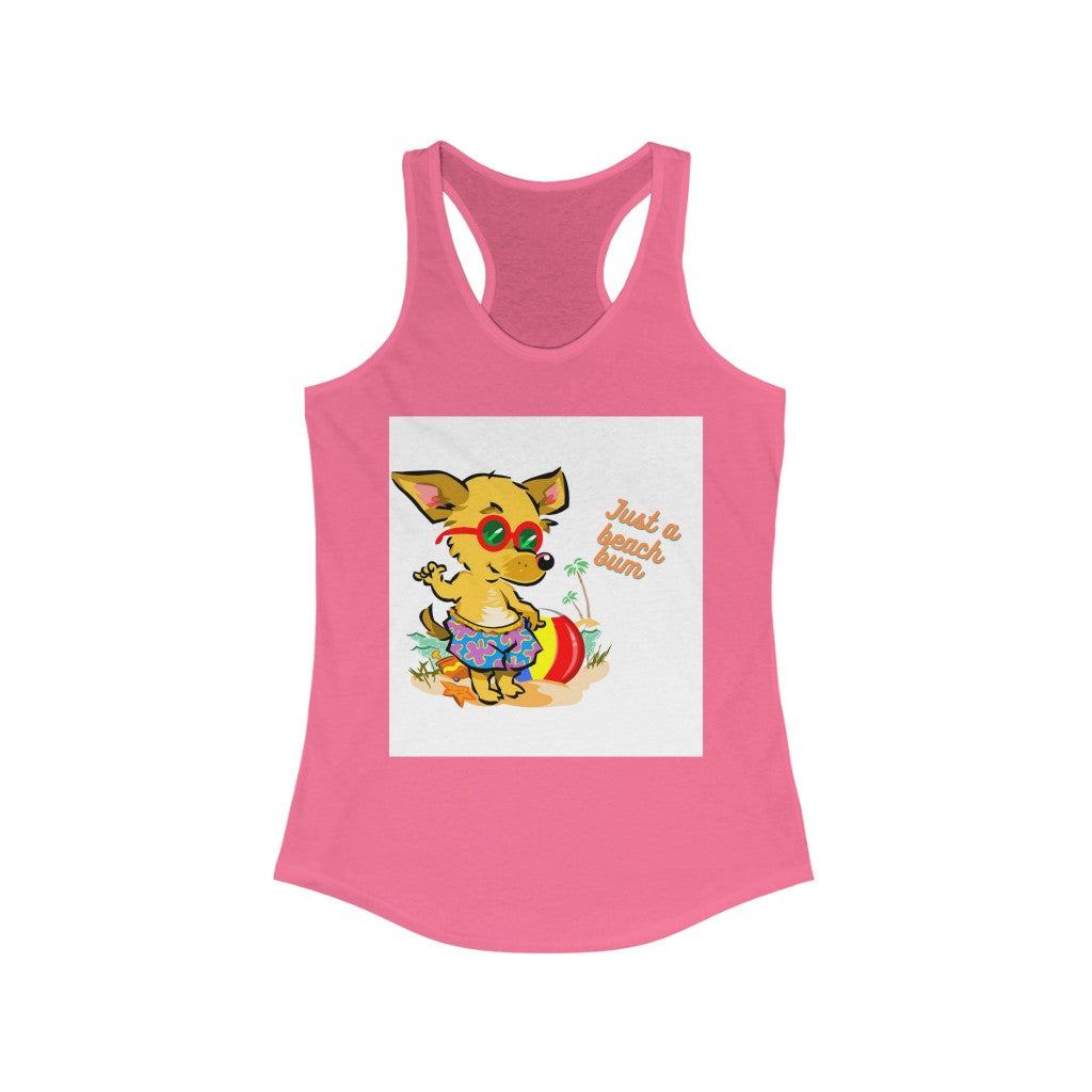 Just A Beach Bum Women's Ideal Racerback Tank