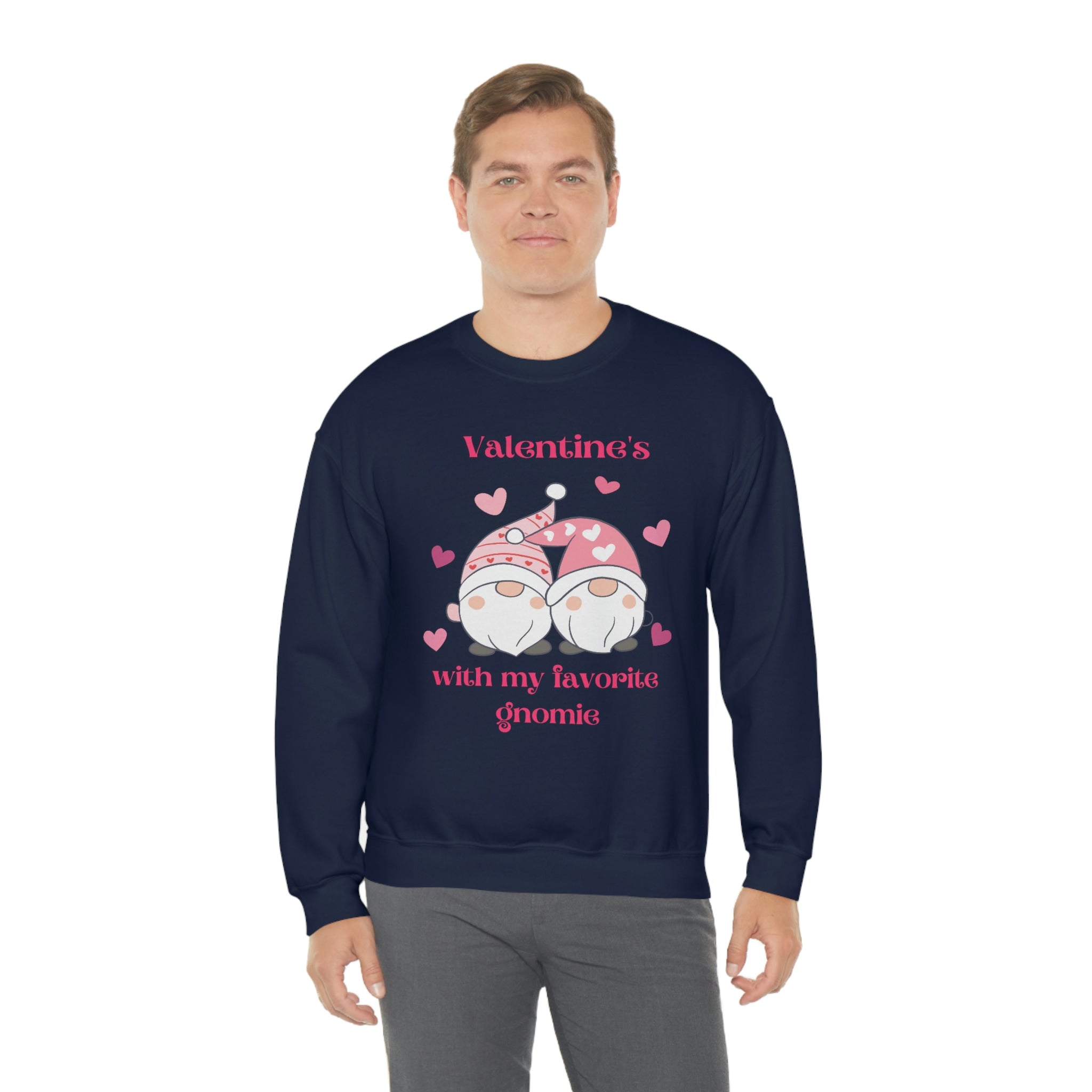 Valentine's With My Favorite Gnomie Unisex Heavy Blend™ Crewneck Sweatshirt