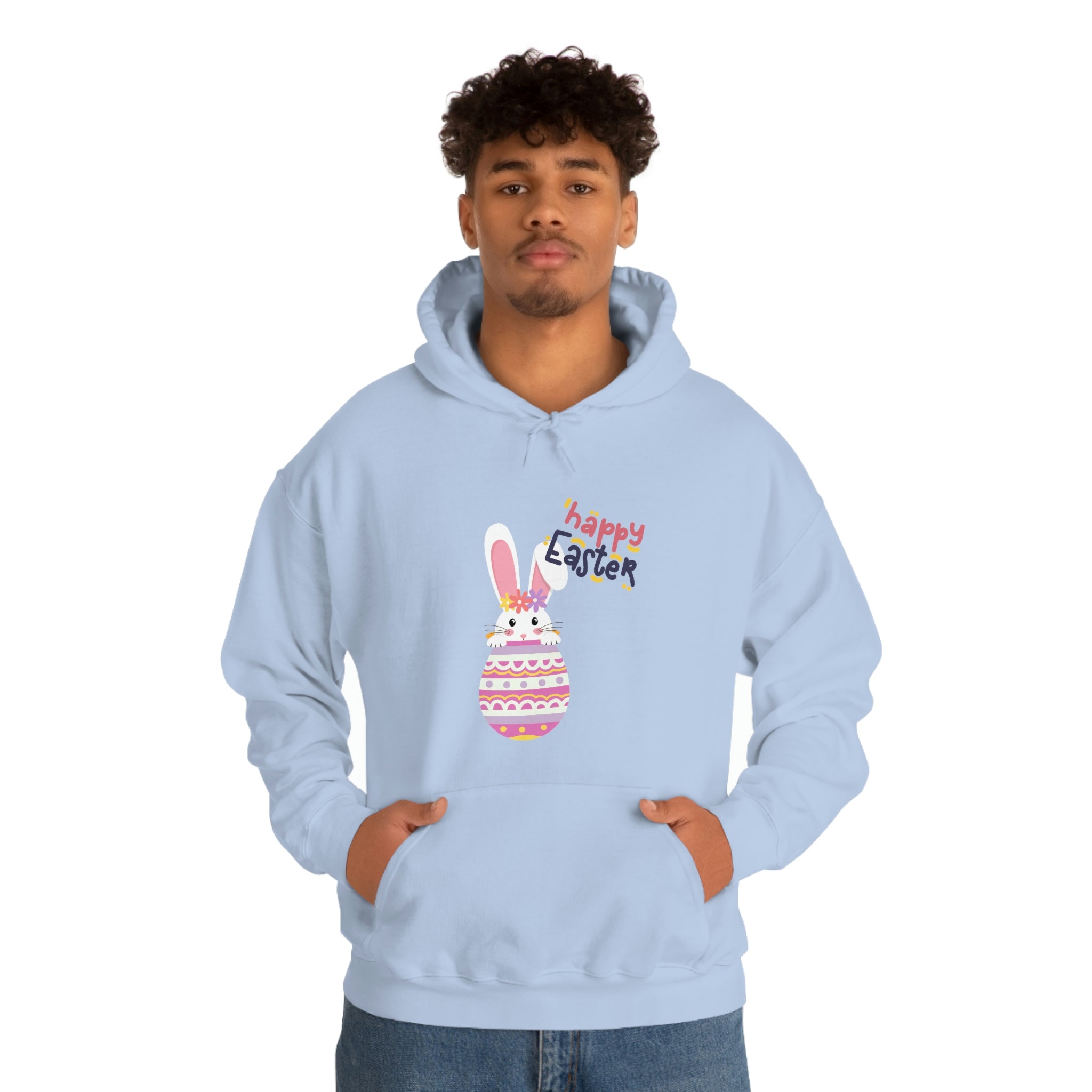 Happy Easter Day Bunny Unisex Heavy Blend™ Hooded Sweatshirt