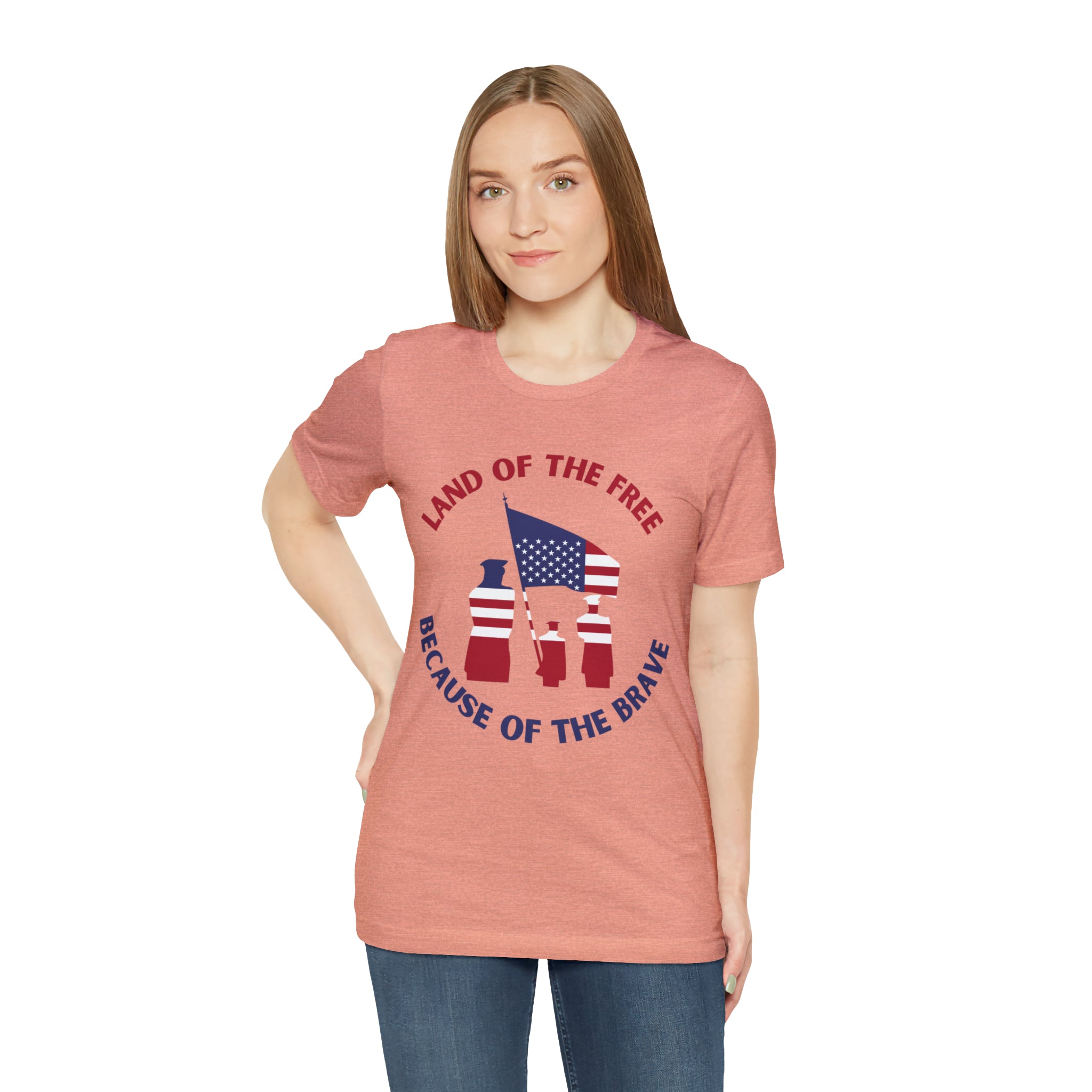 Memorial Day Land Of The Free Unisex Jersey Short Sleeve Tee