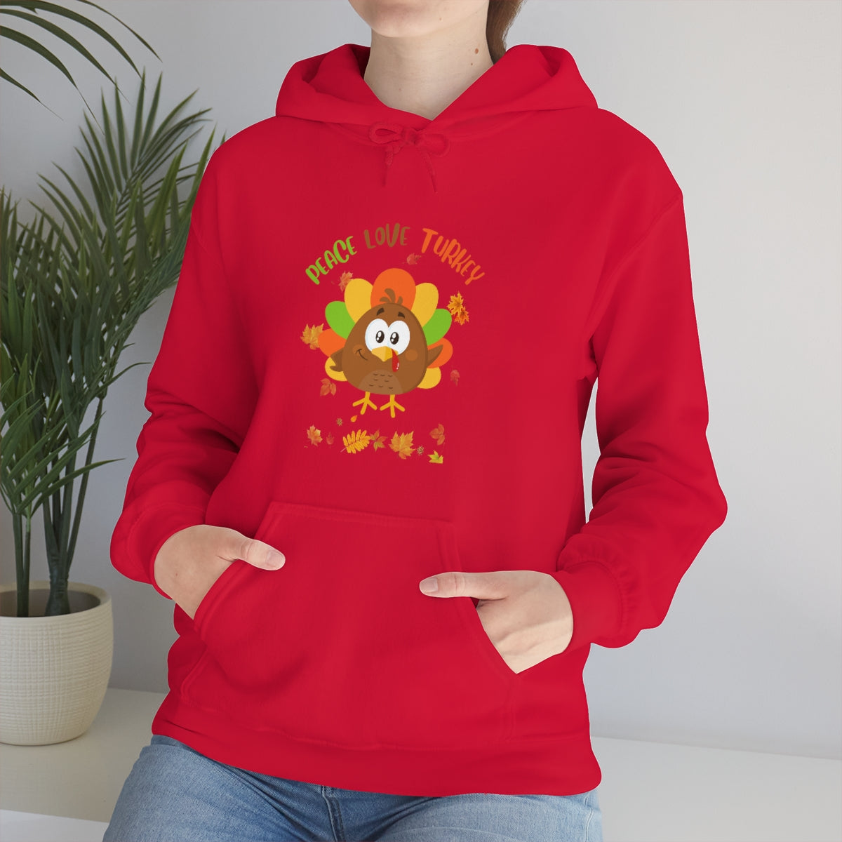 Peace Love Turkey Unisex Heavy Blend™ Hooded Sweatshirt