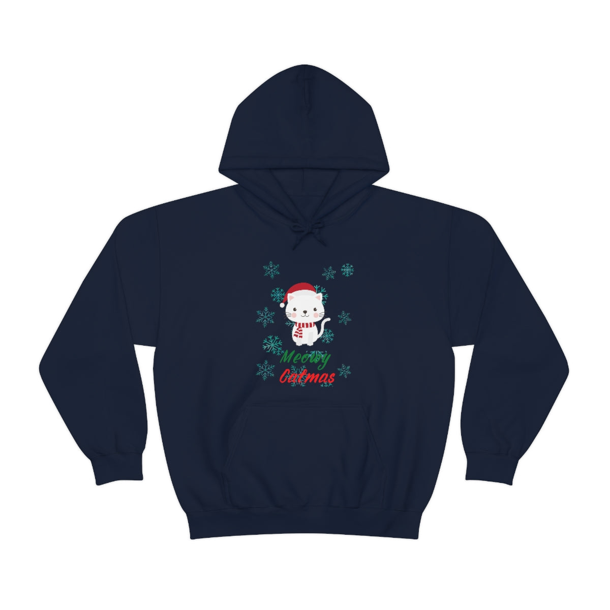 Meowy Catmas Unisex Heavy Blend™ Hooded Sweatshirt