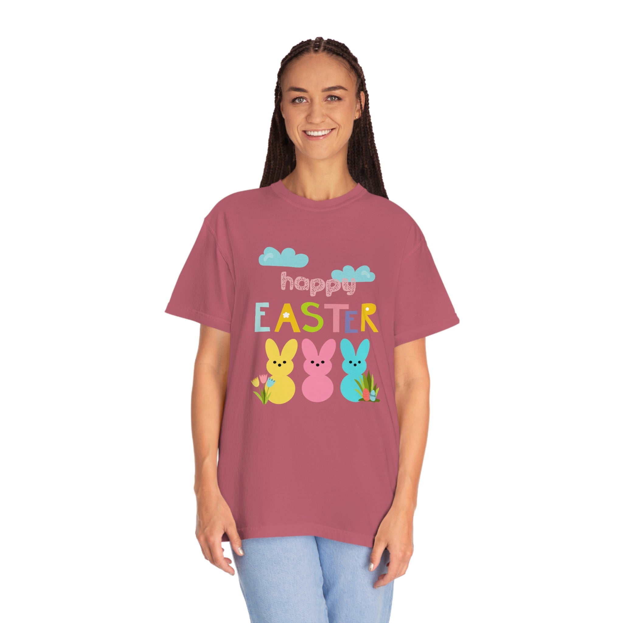 Happy Easter Bunny Unisex Garment-Dyed T-shirt