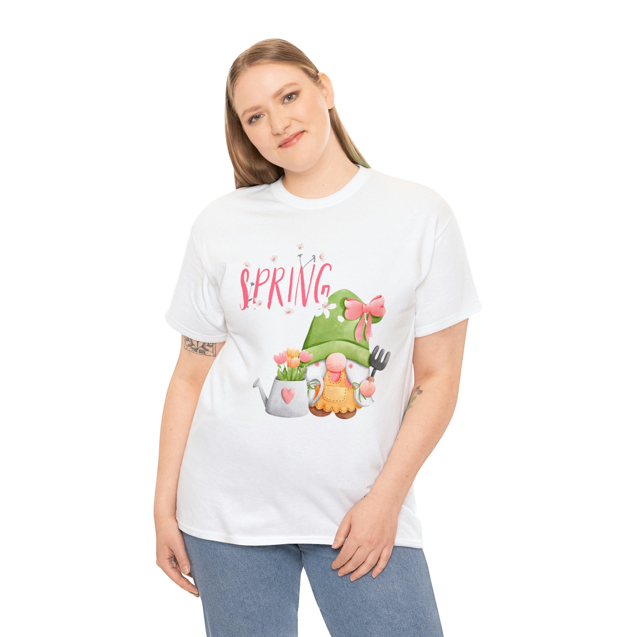 Gnome Happy Spring Unisex Heavy Cotton Tee