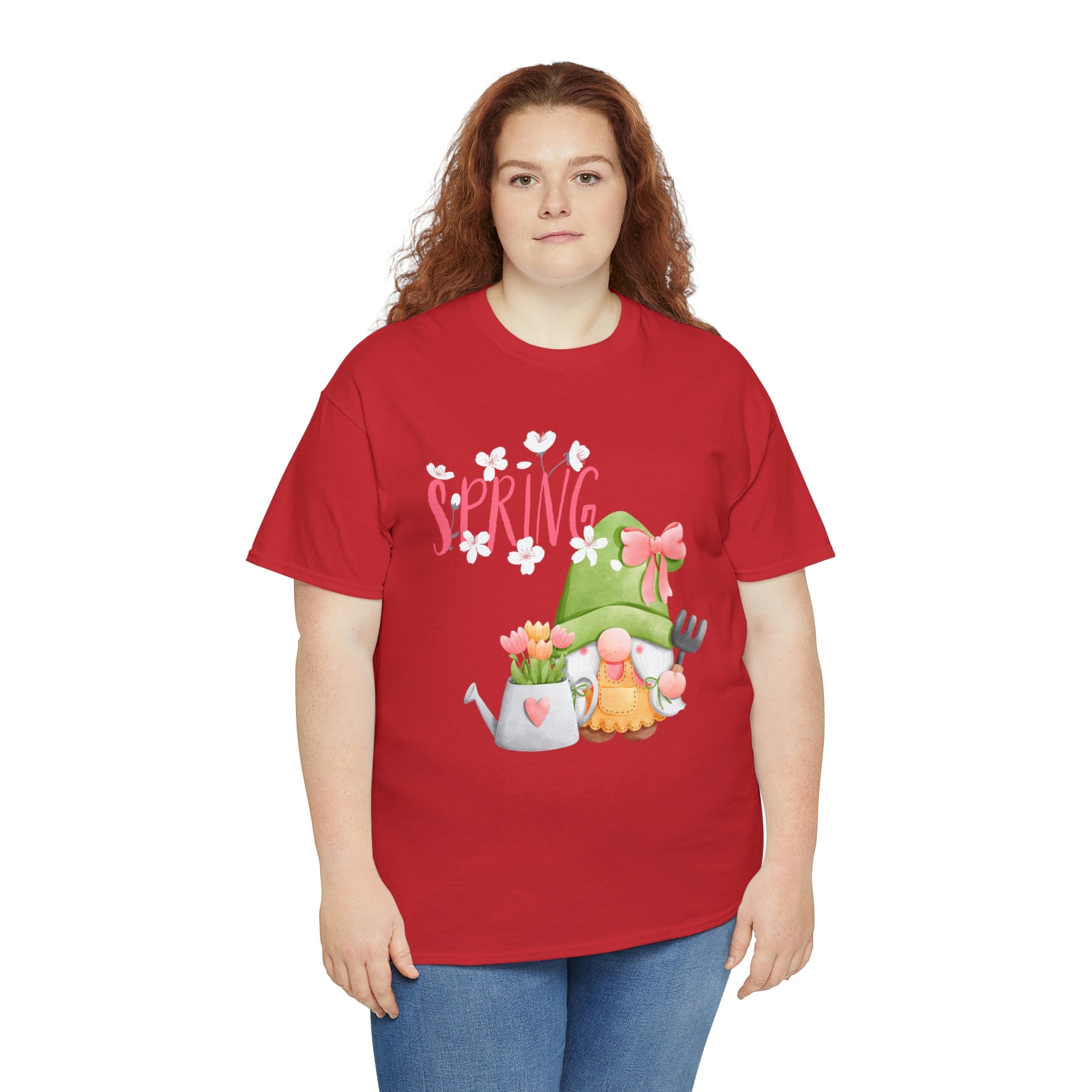 Gnome Happy Spring Unisex Heavy Cotton Tee