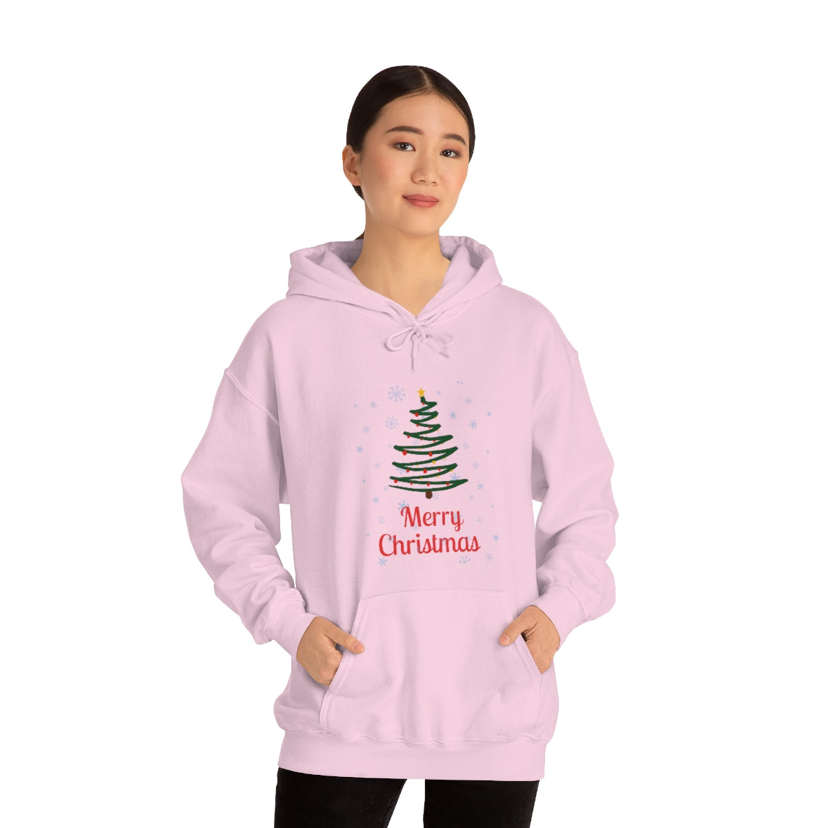 Merry Christmas Tree Unisex Heavy Blend™ Hooded Sweatshirt
