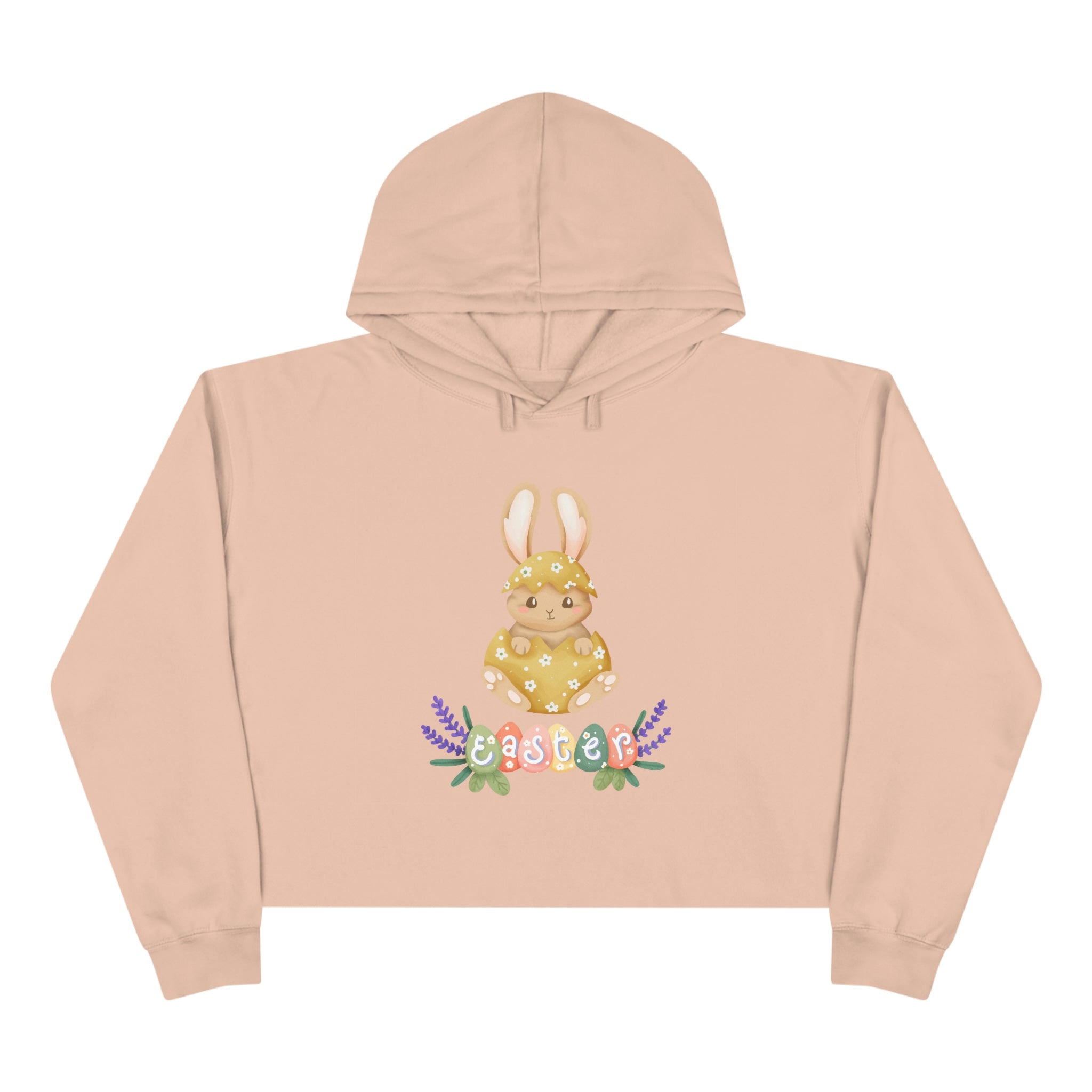 Easter Hunt Is On Crop Hoodie