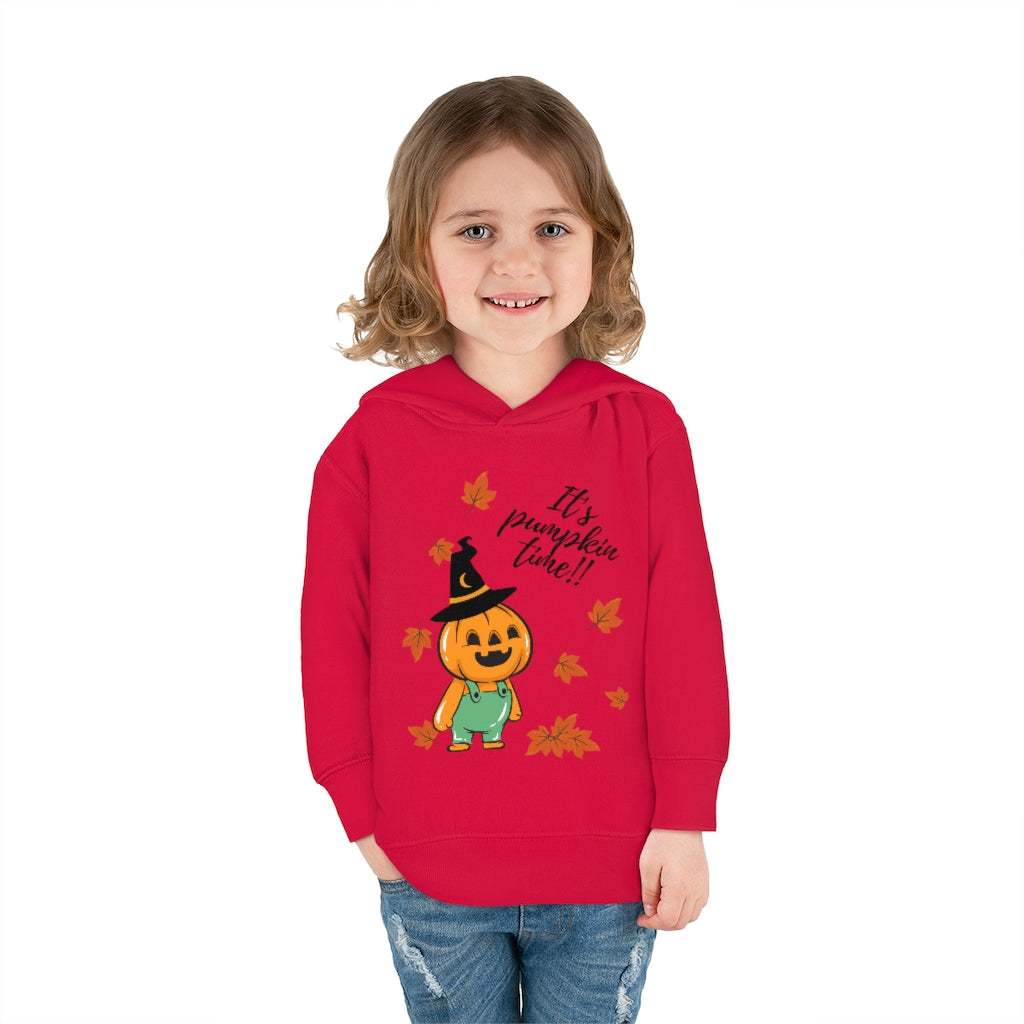 It's Pumpkin Time Toddler Pullover Fleece Hoodie