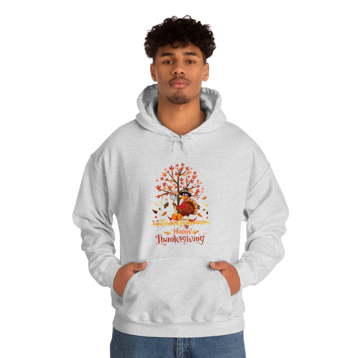 Happy Thanksgiving Turkey Pilgrim Unisex Heavy Blend™ Hooded Sweatshirt