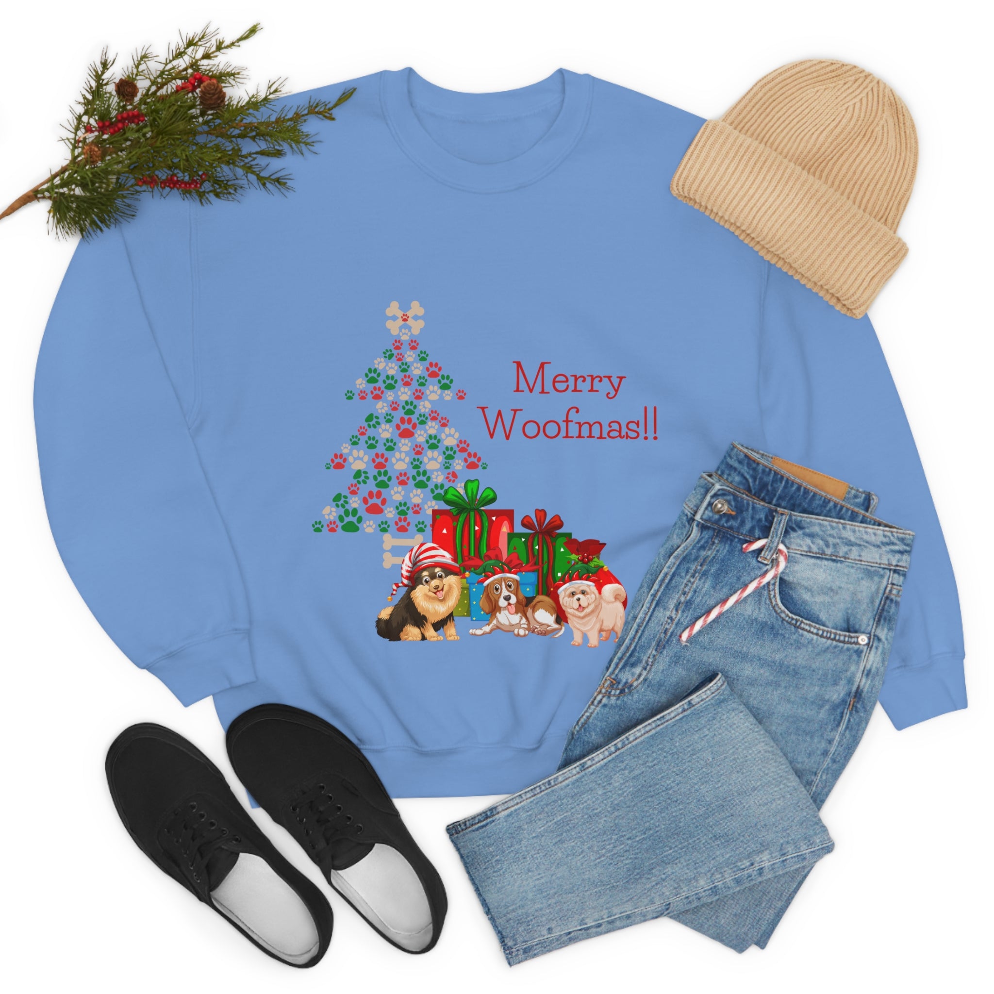 Merry Woolfmas Unisex Heavy Blend™ Crewneck Sweatshirt