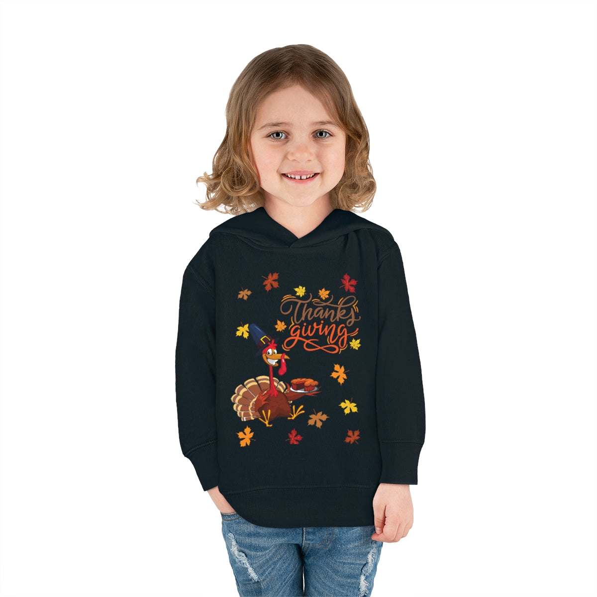 Thanksgiving Turkey Toddler Pullover Fleece Hoodie