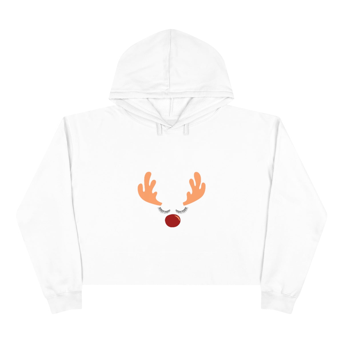 Reindeer Christmas Crop Hoodie
