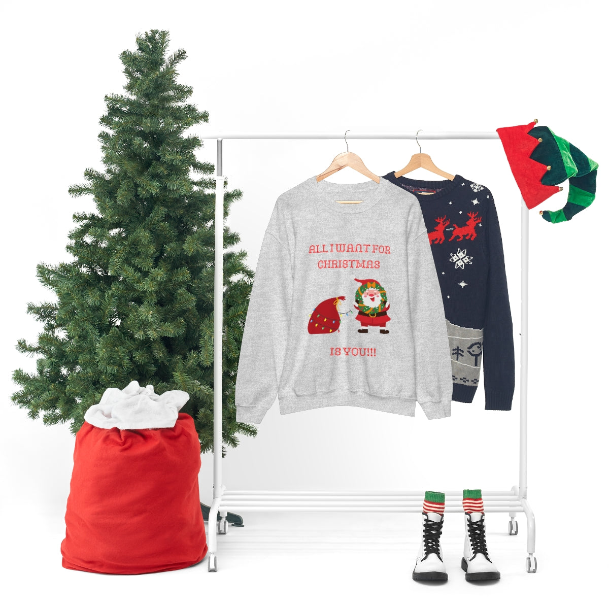 All I Want For Christmas Is You!!! Unisex Heavy Blend™ Crewneck Sweatshirt