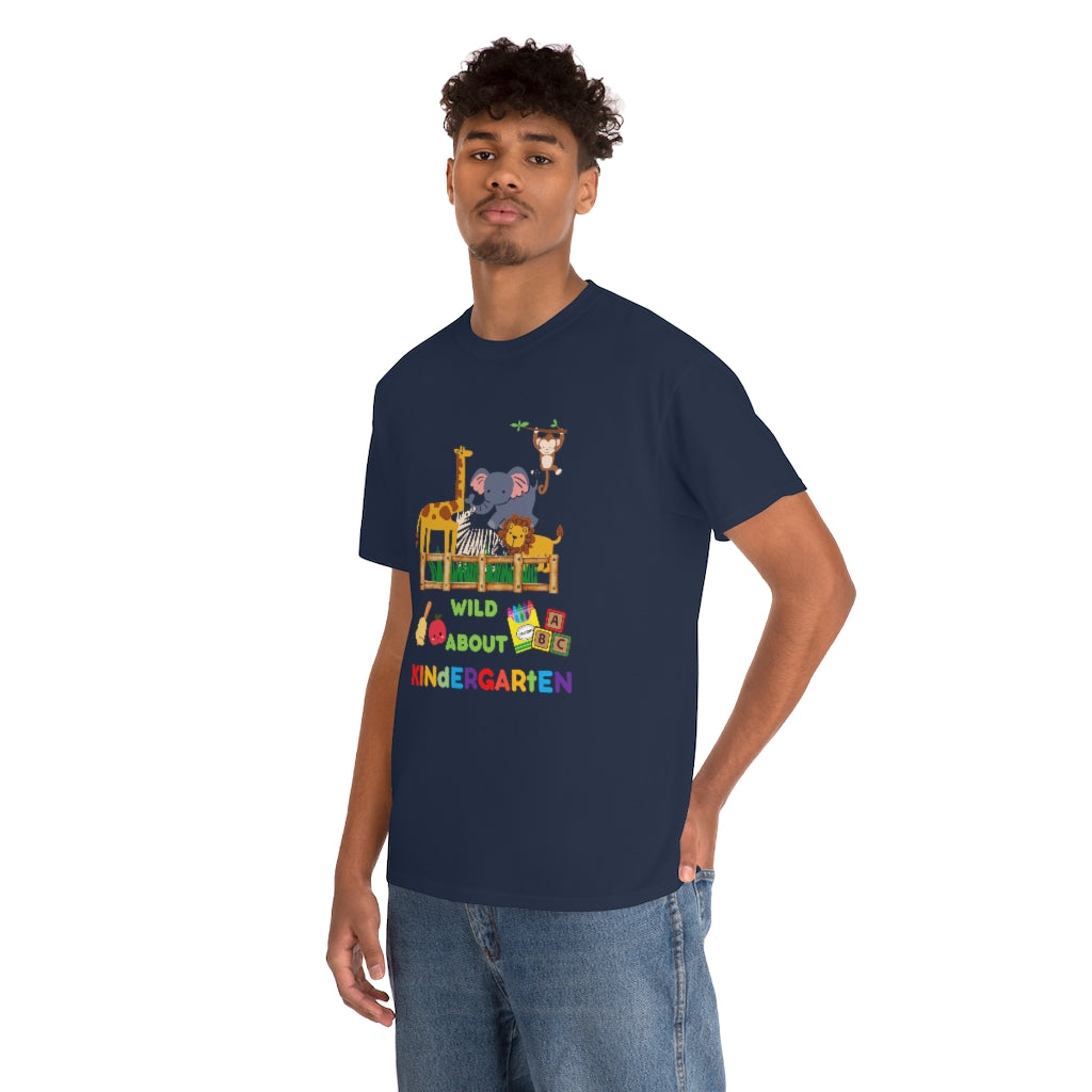 Wild About Kindergarten Unisex Heavy Cotton Tee