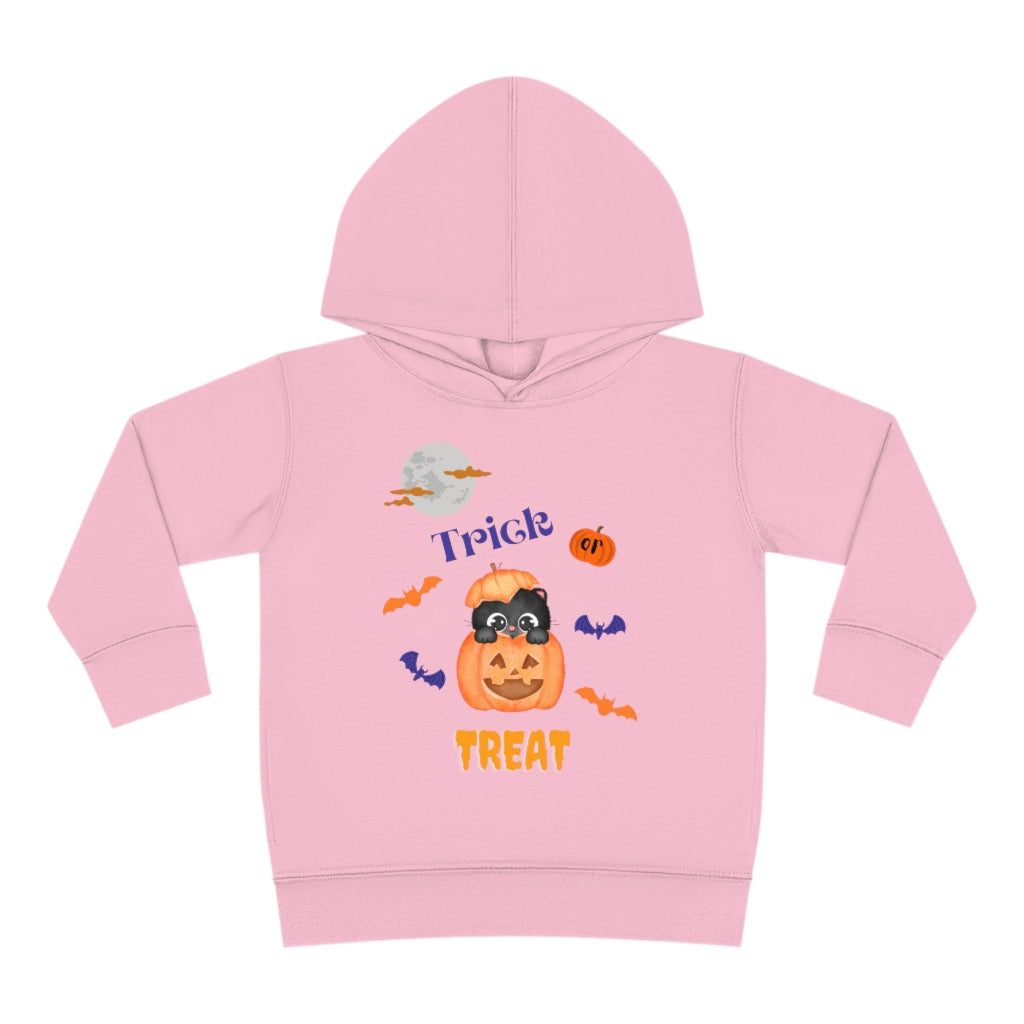 Pumpkin Cat Toddler Pullover Fleece Hoodie