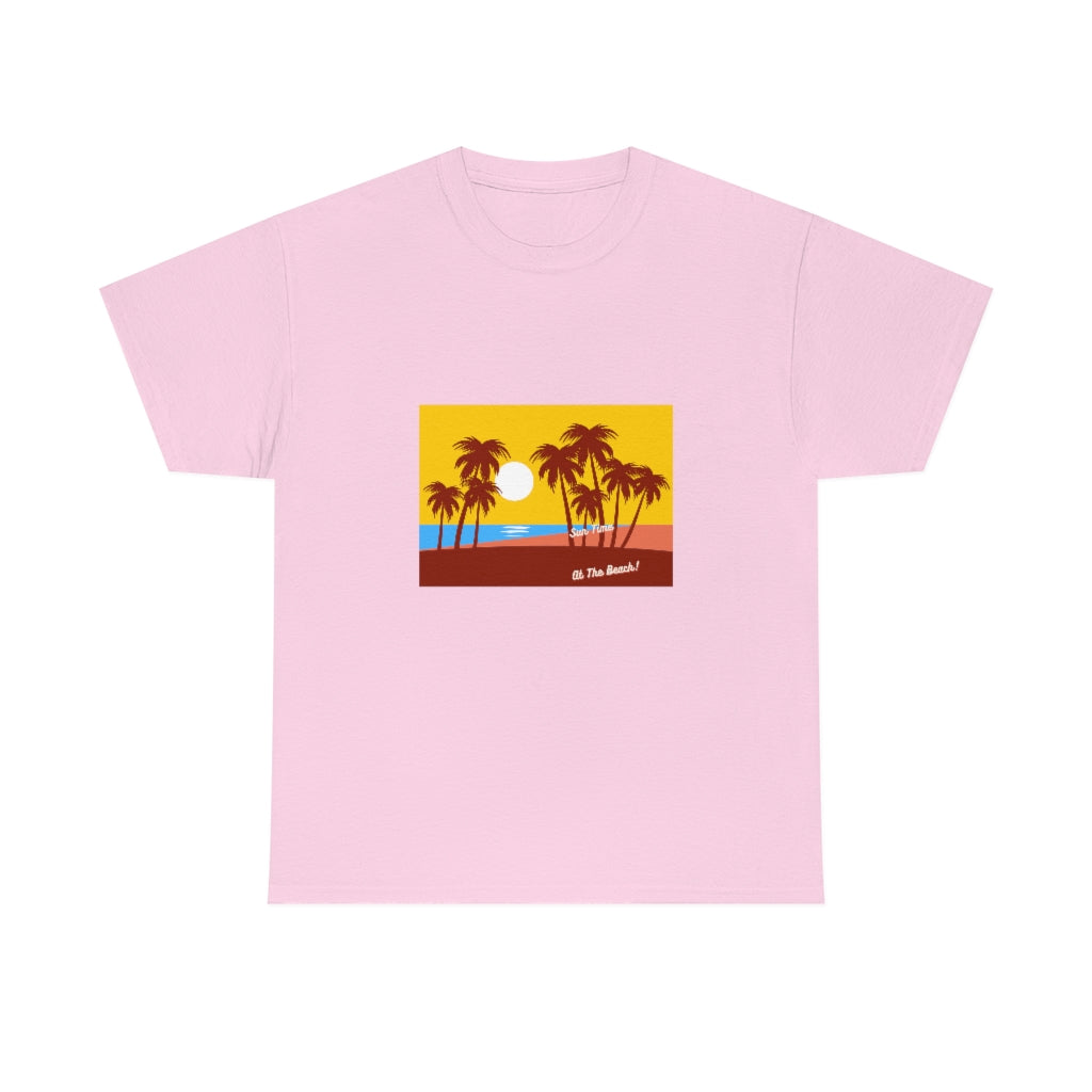 Sun Time At The Beach Unisex Heavy Cotton Tee