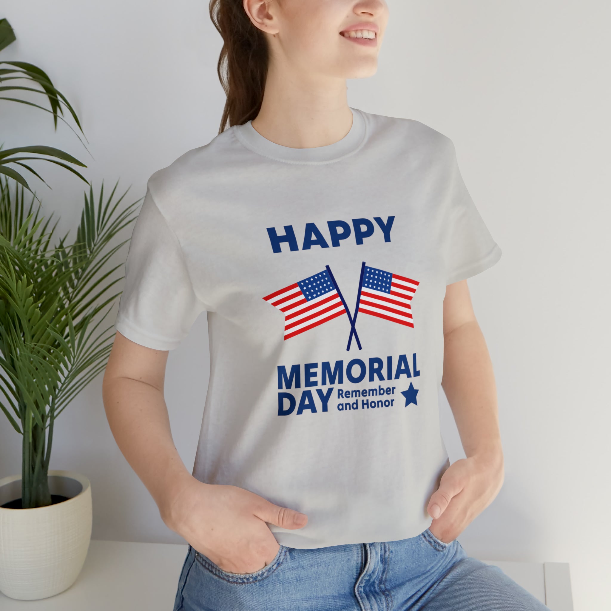 Happy Memorial Day Unisex Jersey Short Sleeve Tee
