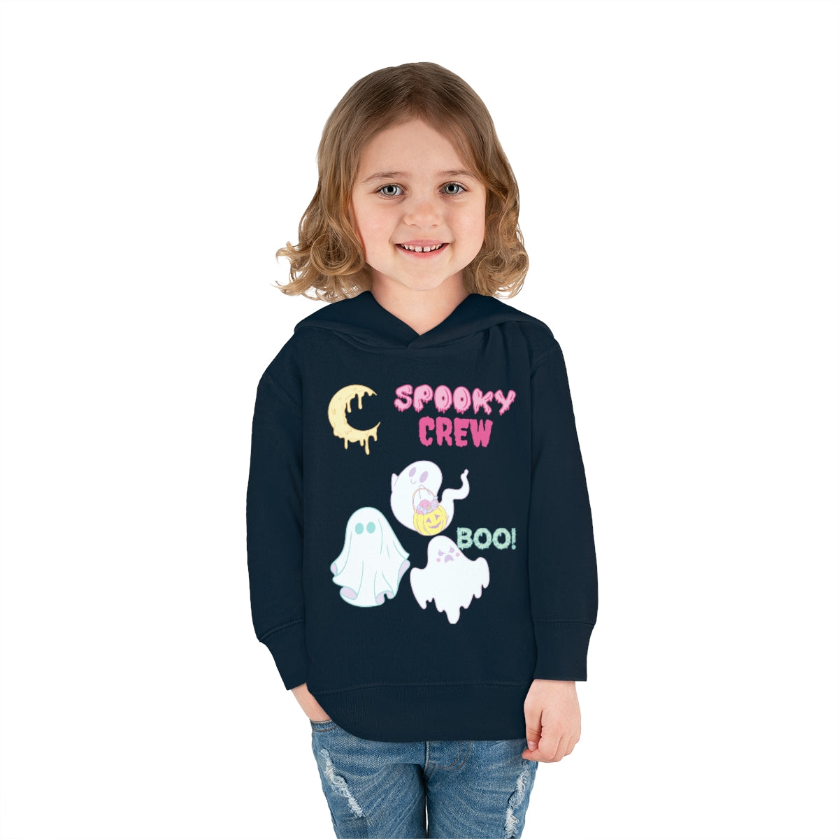 The Spooky Crew BOO Toddler Pullover Fleece Hoodie