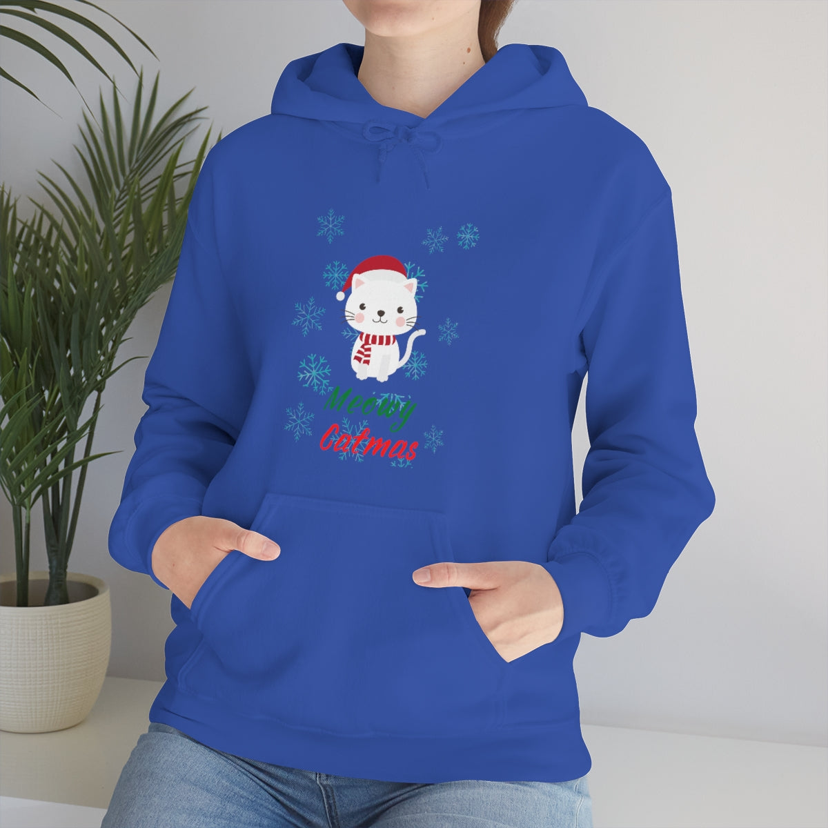 Meowy Catmas Unisex Heavy Blend™ Hooded Sweatshirt