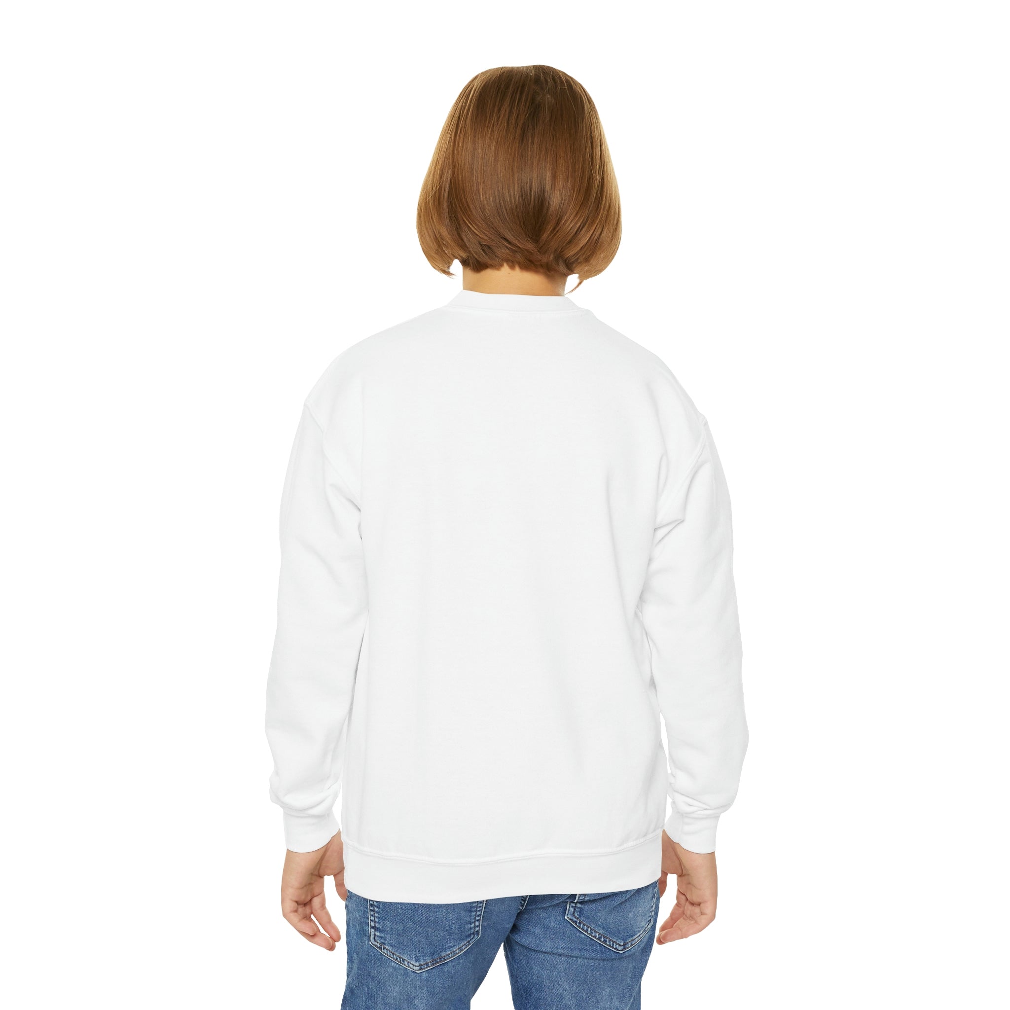 Happy Easter Day Bunny Youth Crewneck Sweatshirt