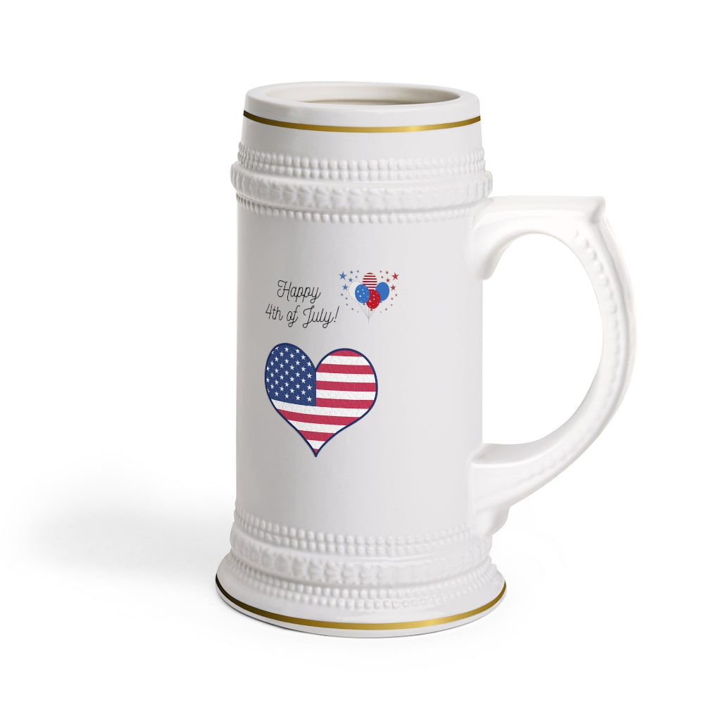 Happy 4th of July Beer Stein Mug