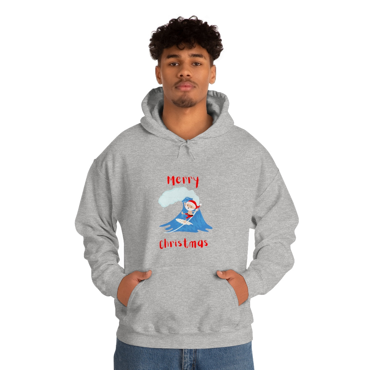 Surfing Santa Unisex Heavy Blend™ Hooded Sweatshirt