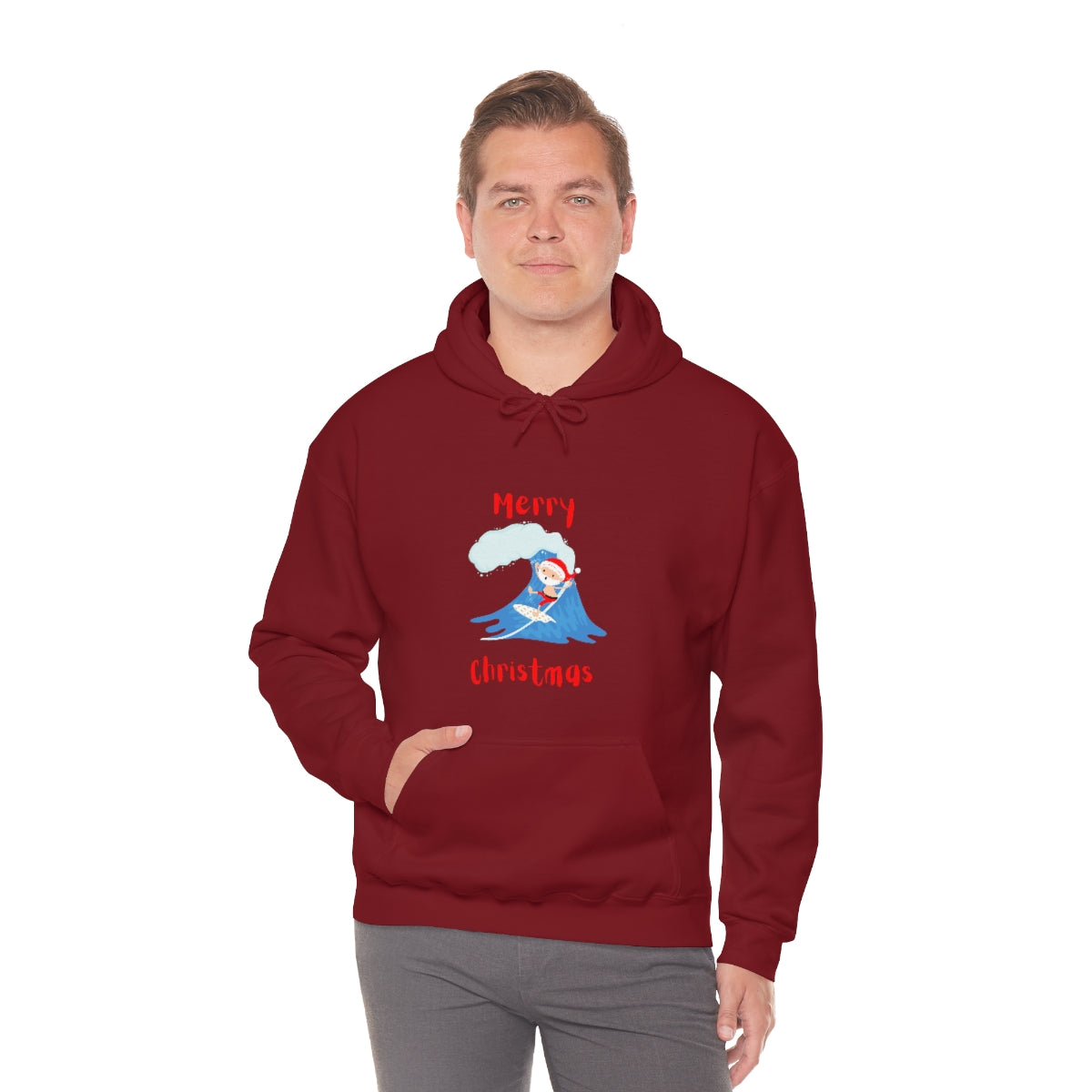 Surfing Santa Unisex Heavy Blend™ Hooded Sweatshirt