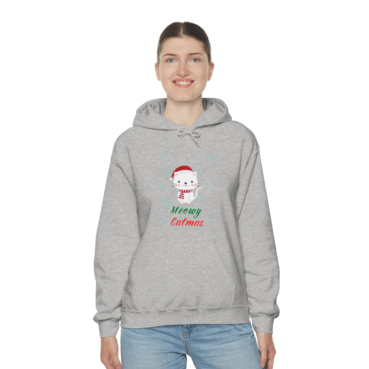 Meowy Catmas Unisex Heavy Blend™ Hooded Sweatshirt