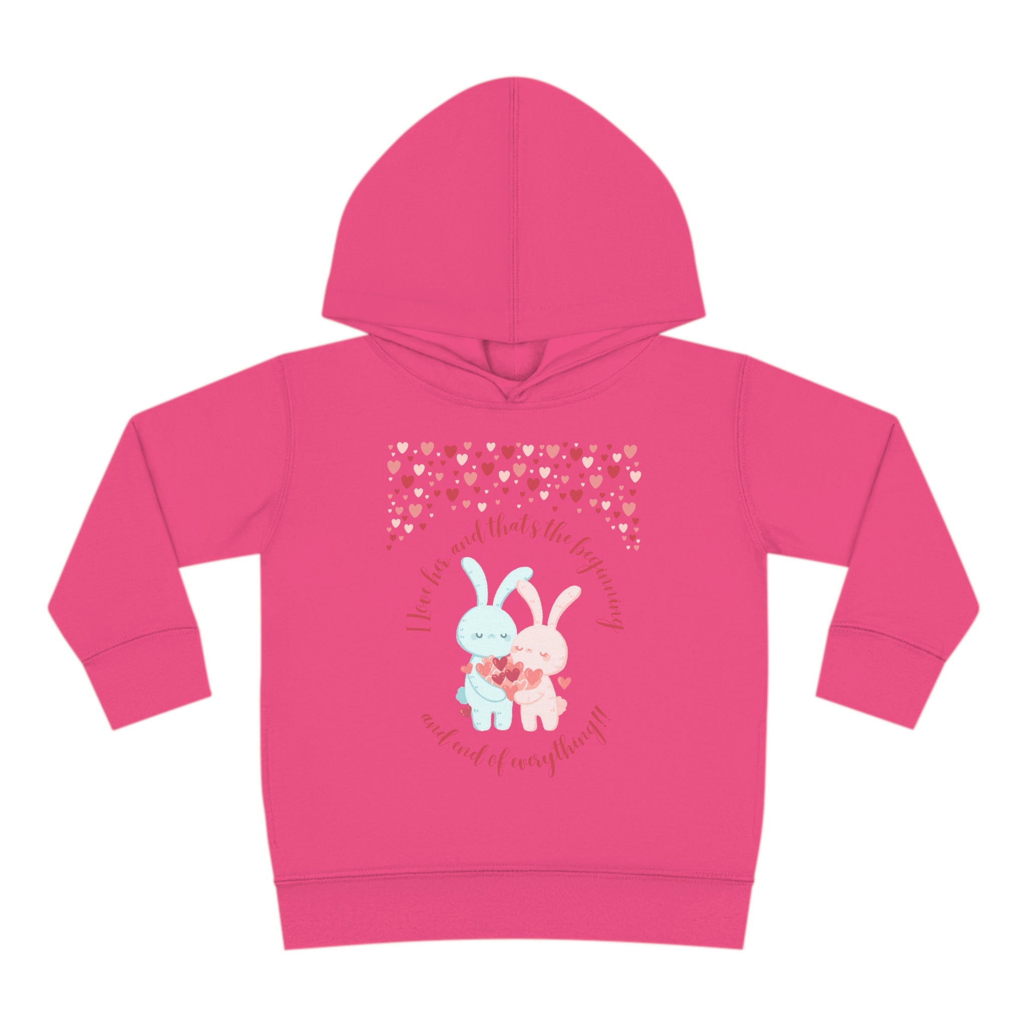 The I Love Her U & Me Toddler Pullover Fleece Hoodie