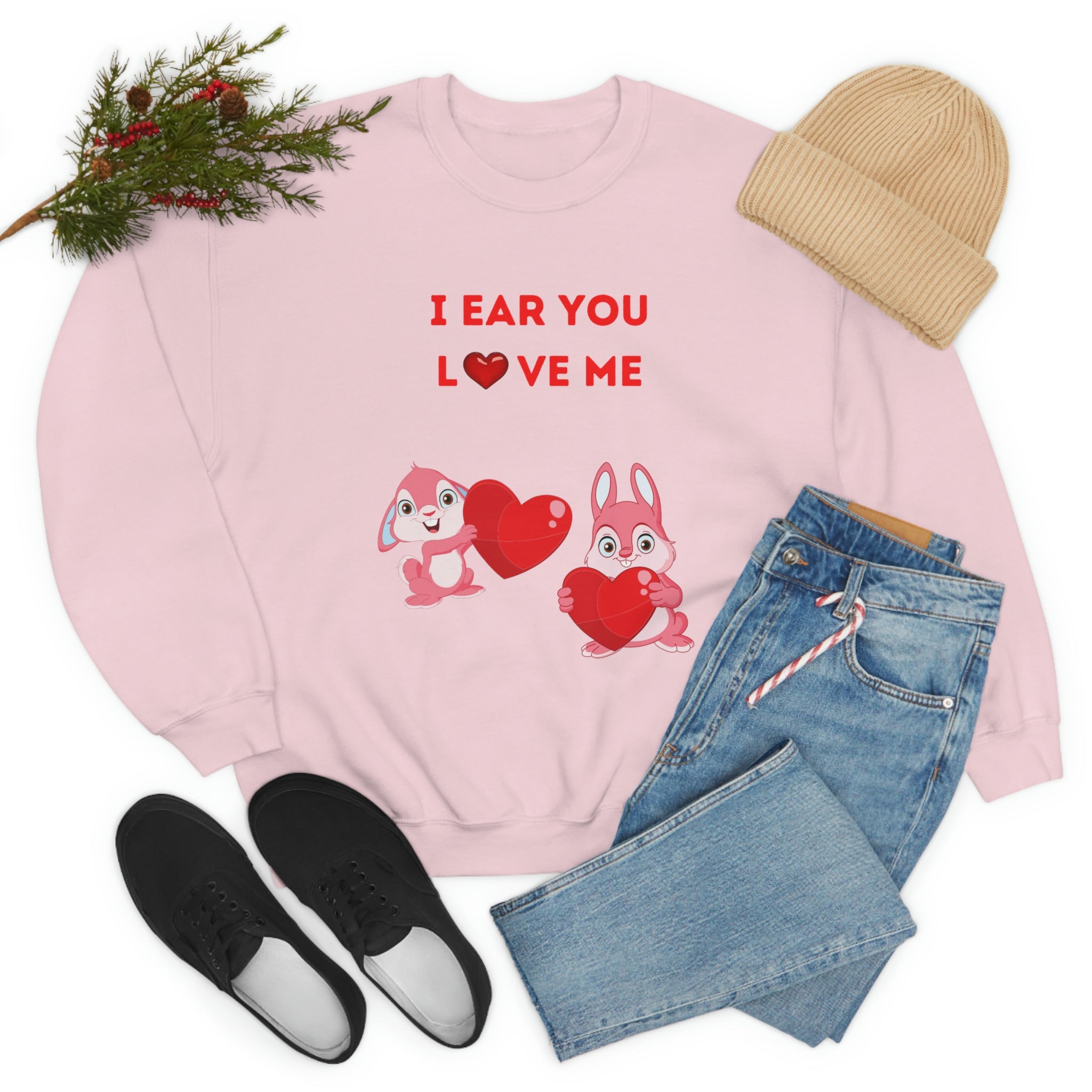 I Ear You Love Me Unisex Heavy Blend™ Crewneck Sweatshirt