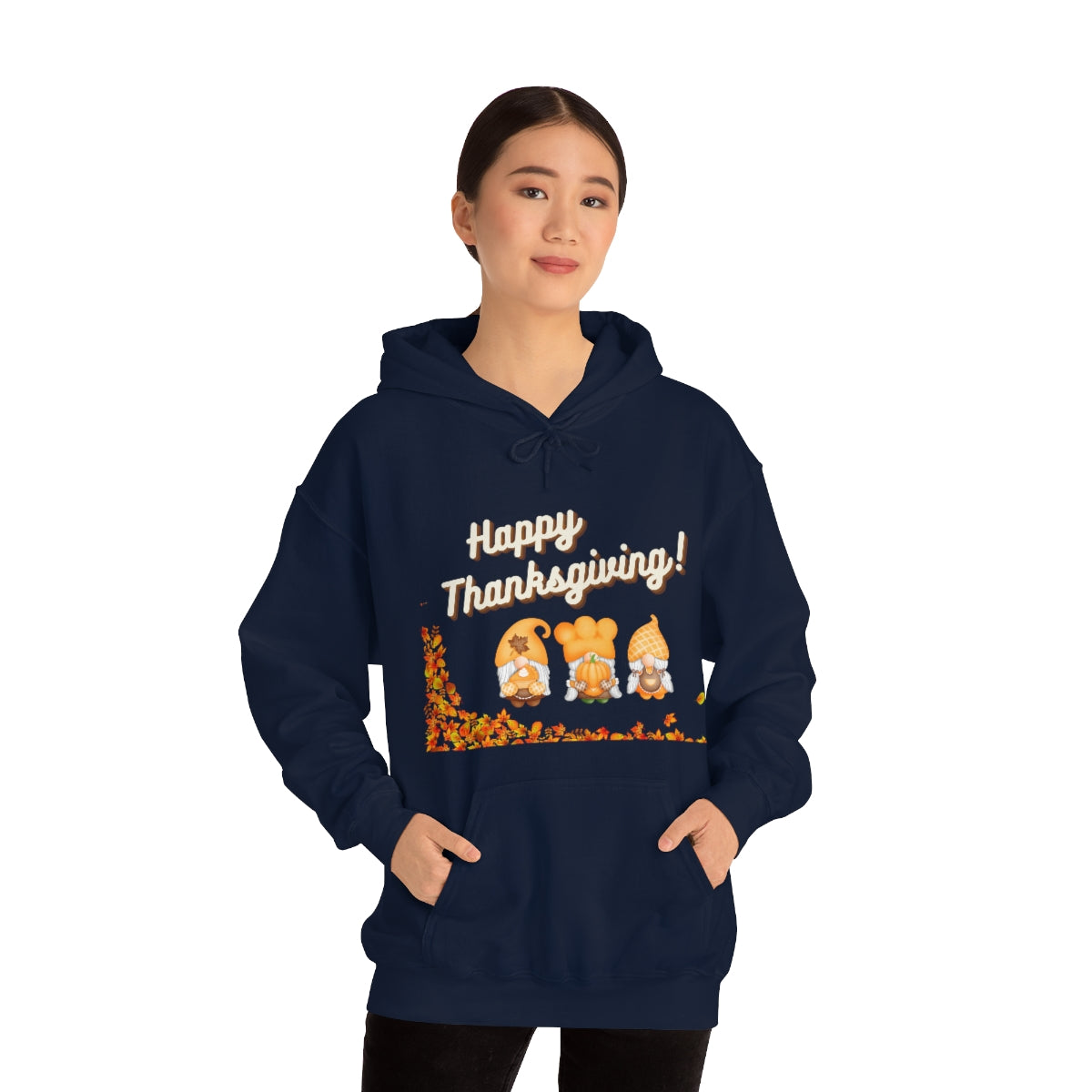 Happy Thanksgiving Gnome Unisex Heavy Blend™ Hooded Sweatshirt