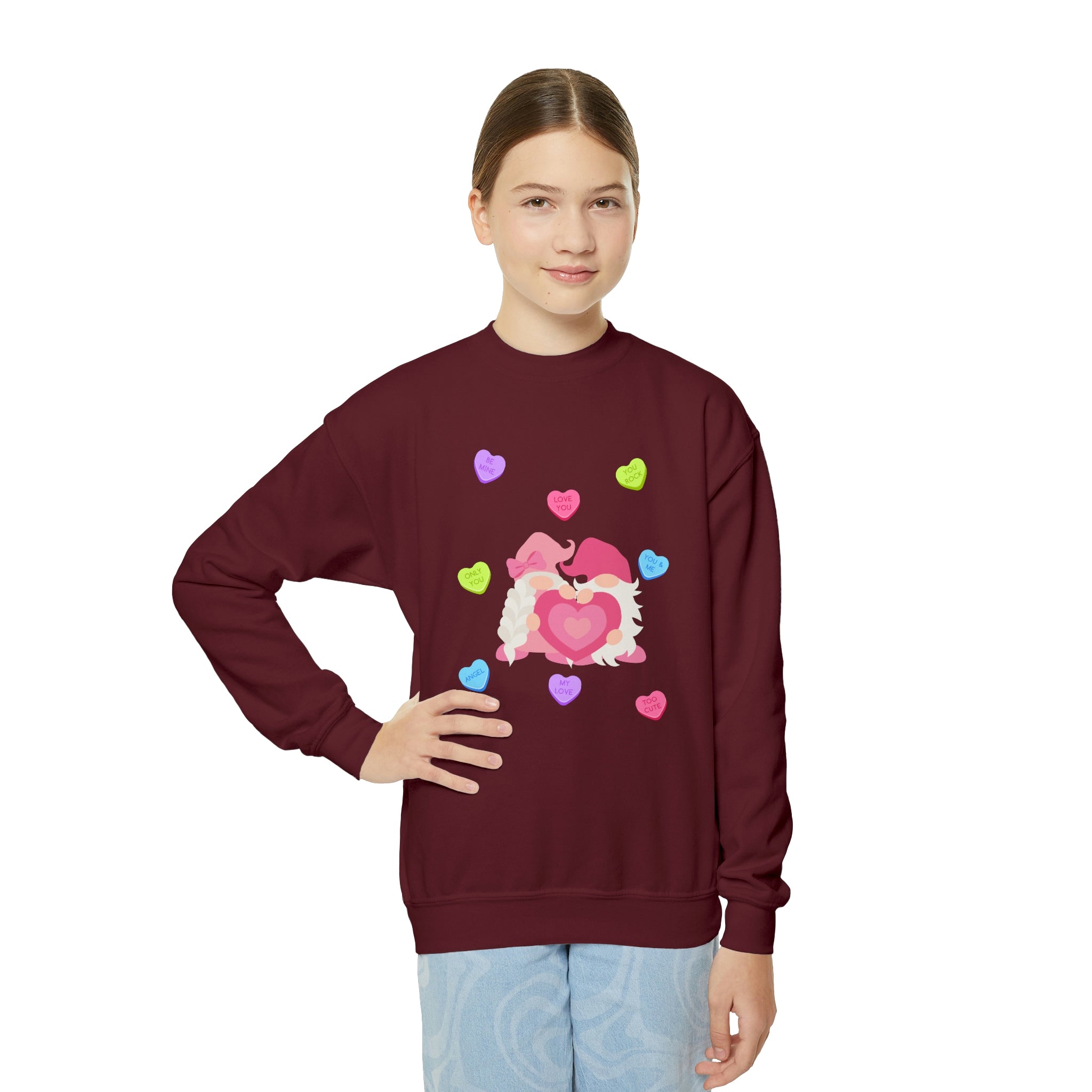 You Gnome I Love You!! Youth Crewneck Sweatshirt