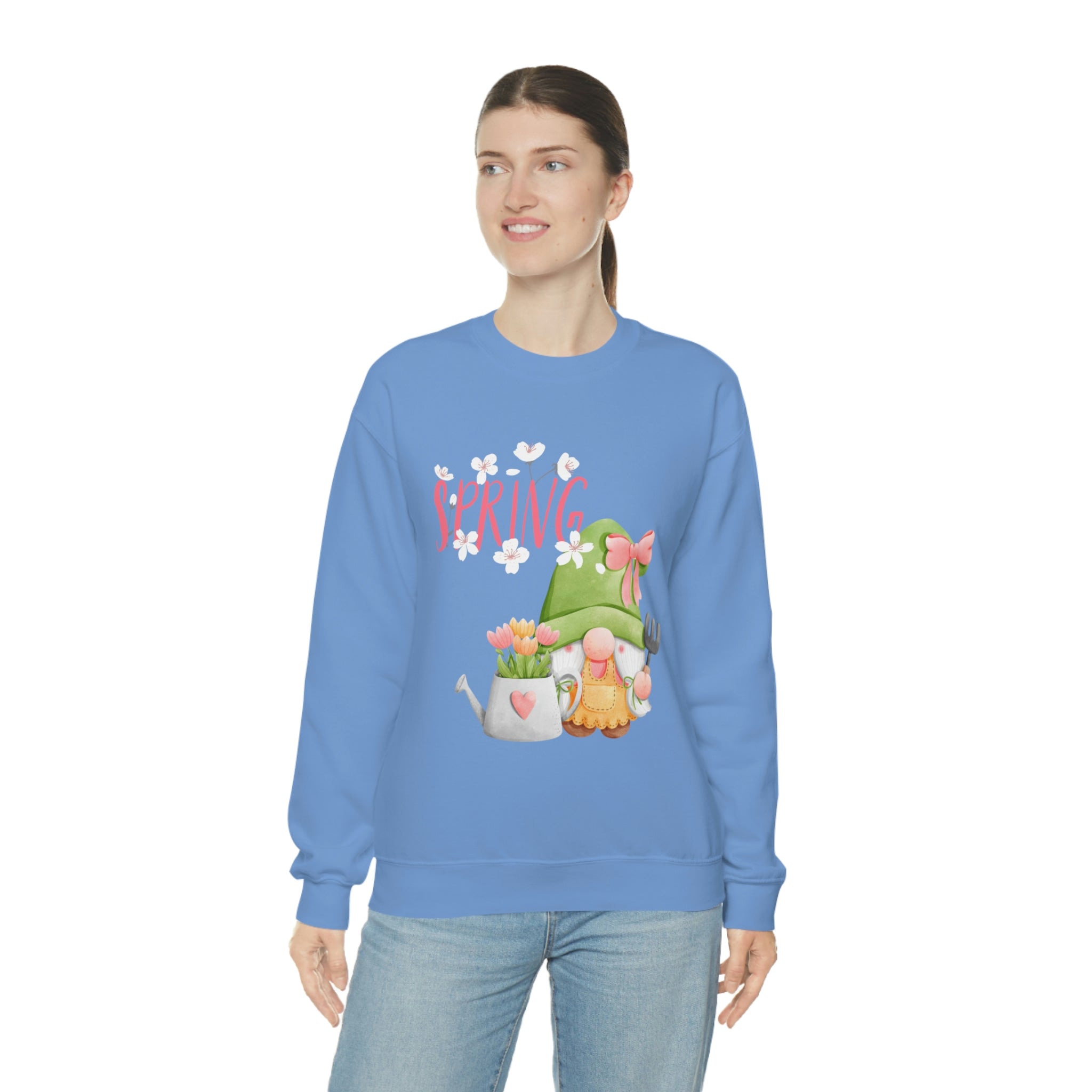 Gnome Happy Spring Unisex Heavy Blend™ Crewneck Sweatshirt